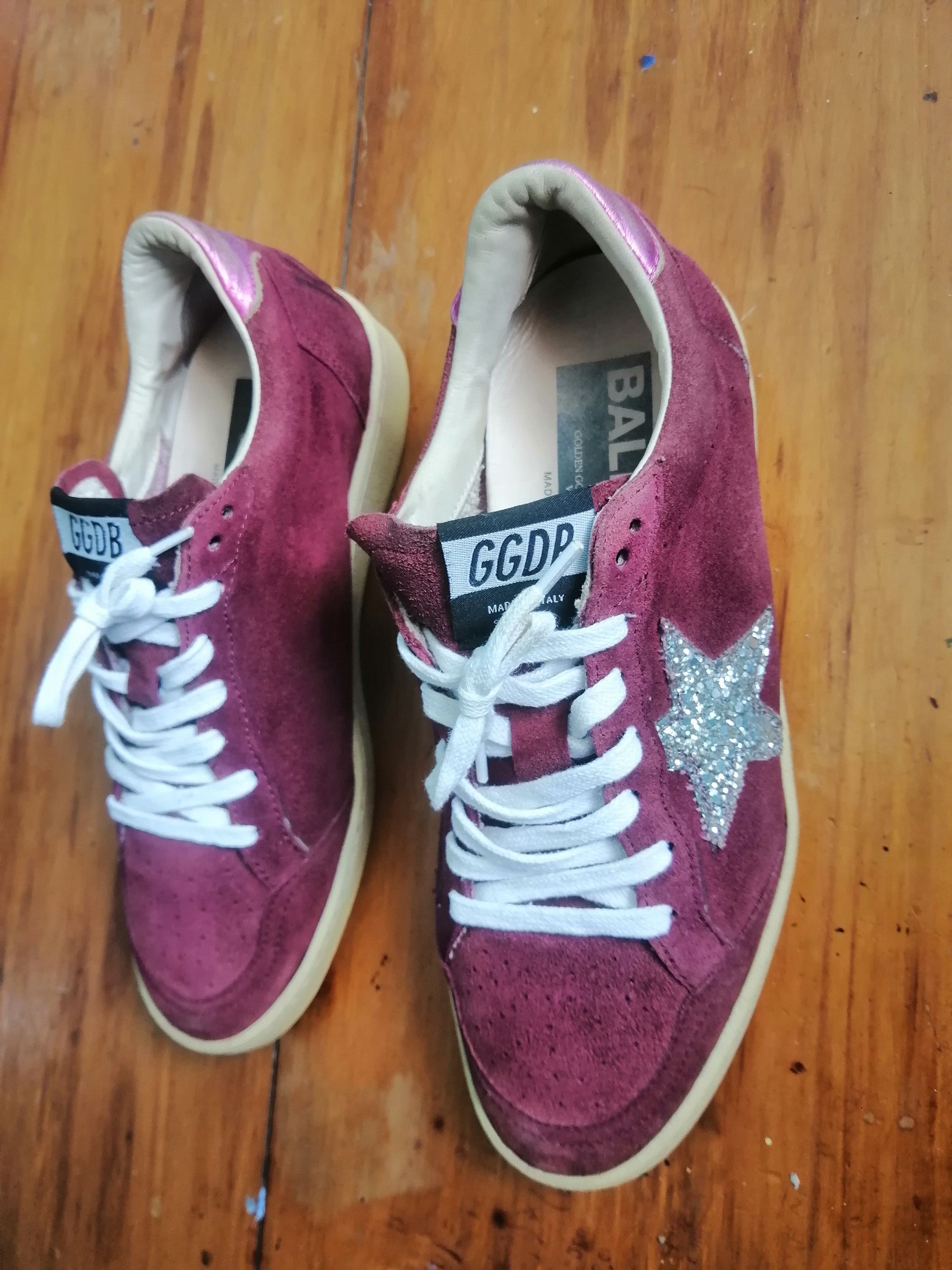 Golden Goose Maroon Golden Goose Ballstar Size US 5 / EU 37 - 8 Thumbnail