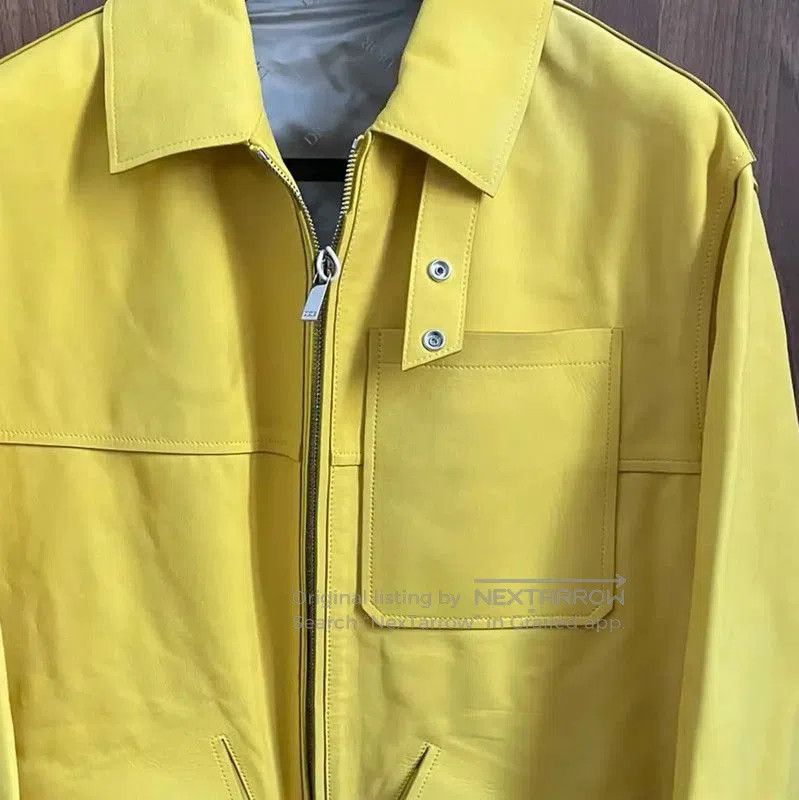 Dior Dior Yellow Leather Men's Long Sleeve Jacket . Size US S / EU 44-46 / 1 - 8 Thumbnail