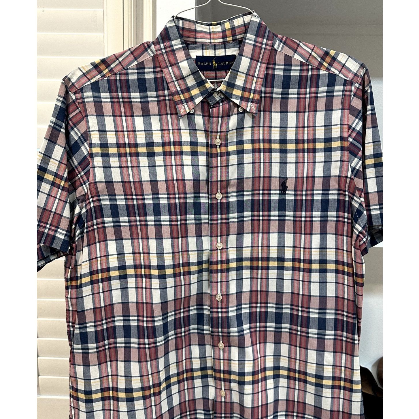 Ralph Lauren Ralph Lauren VTG Short Sleeve Plaid Button Down Cotton L Size US L / EU 52-54 / 3 - 2 Thumbnail
