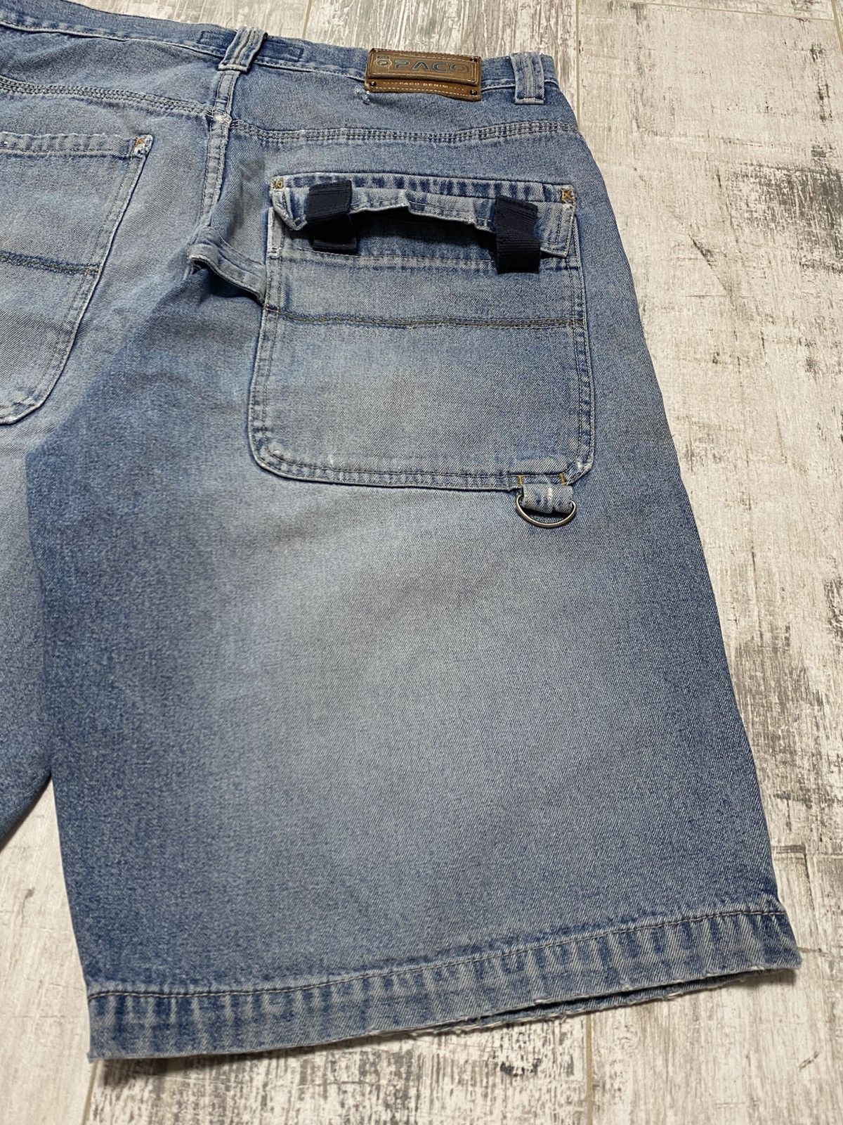 Vintage 💥VINTAGE PACO DISTRESSED DENIM SHORTS BAGGY Size US 32 / EU 48 - 8 Thumbnail