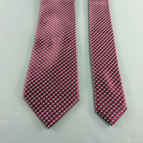 Other Nick Graham Red / Grey Geometric Men's Tie 3" x 60" Size ONE SIZE - 3 Thumbnail