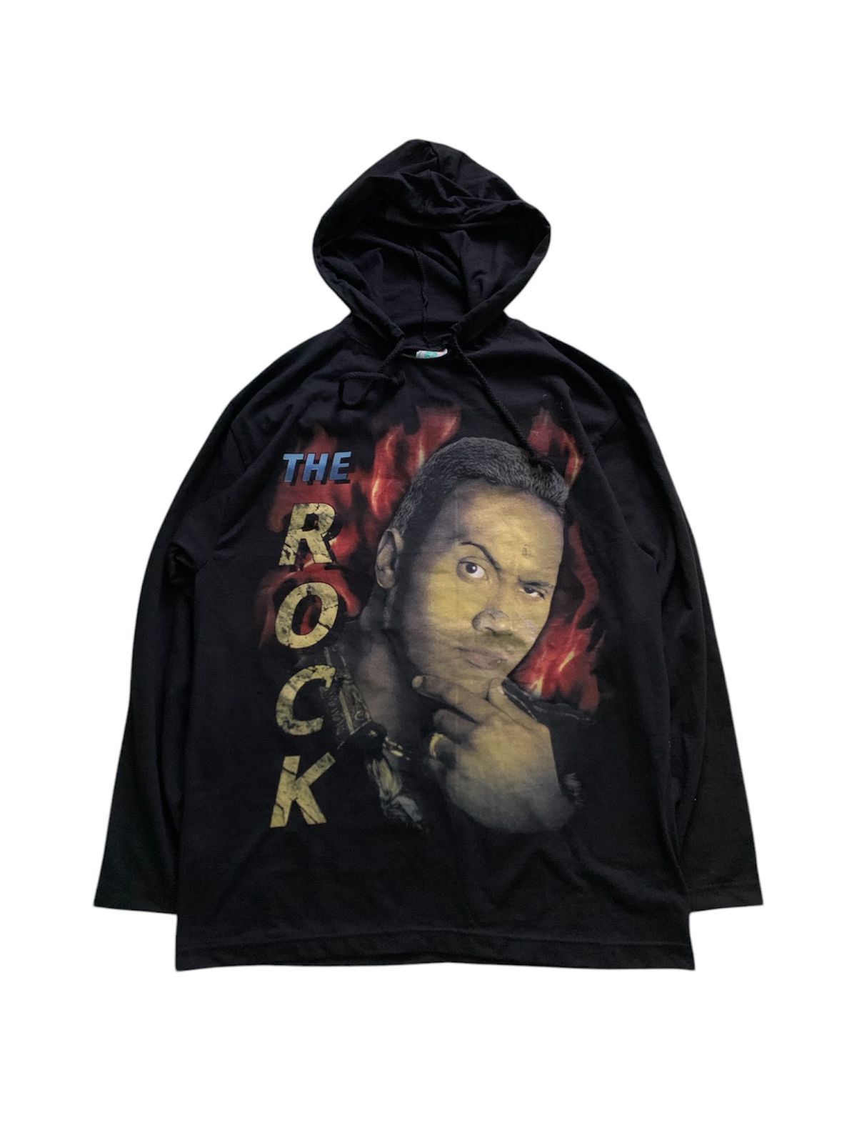 WCW/nWo × WWE × WWF Vintage WWE The Rock Big Print Hoodie Size US L / EU 52-54 / 3 - 1 Thumbnail