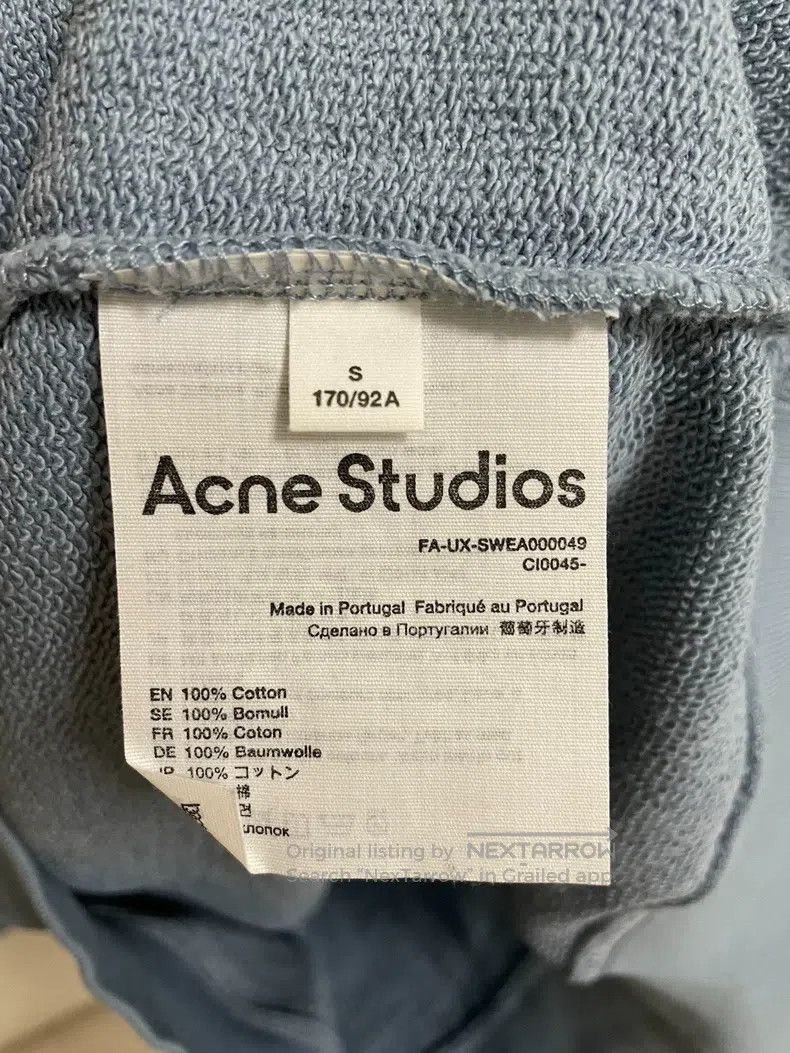 Acne Studios Acne Studios Blue Sweatshirt Size S / US 4 / IT 40 - 4 Thumbnail