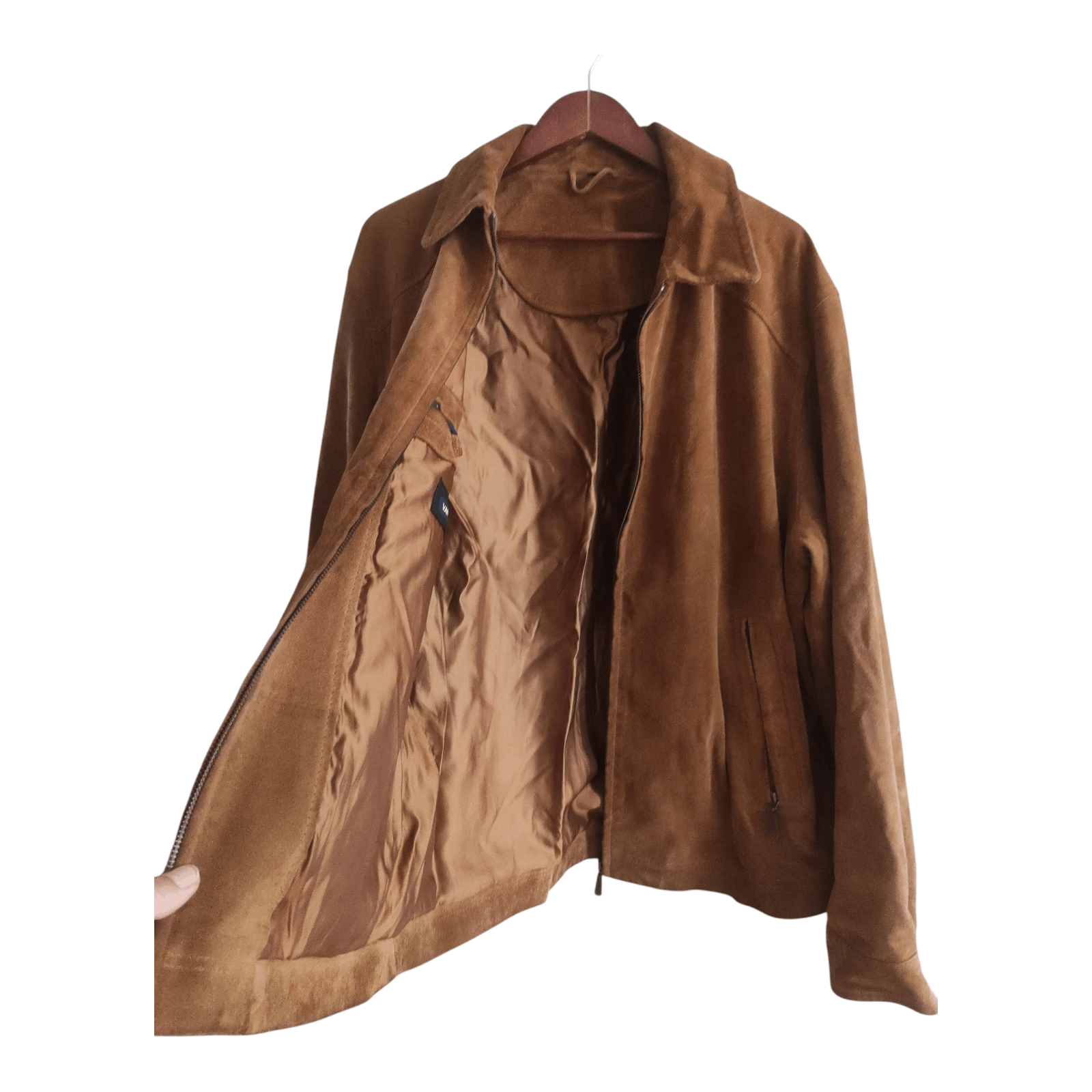 Van Gils Van Gils Suede Leather Men's Winter zipped Classic Jacket Size US XXL / EU 58 / 5 - 4 Thumbnail
