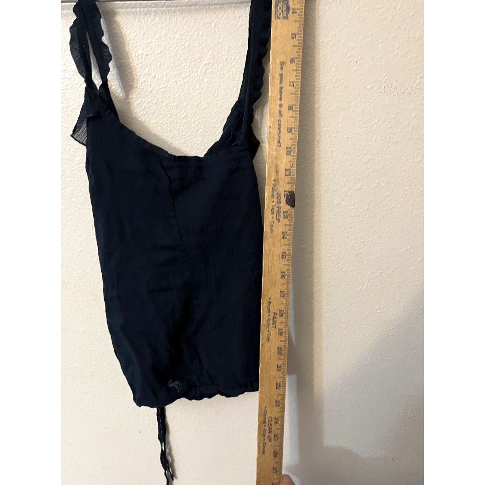 Abercrombie & Fitch Abercrombie & Fitch Tank Shirt Navy Blue L Women Cotton Tank Top Button Down Sheer Vintage? No, Solid Size L / US 10 / IT 46 - 4 Thumbnail