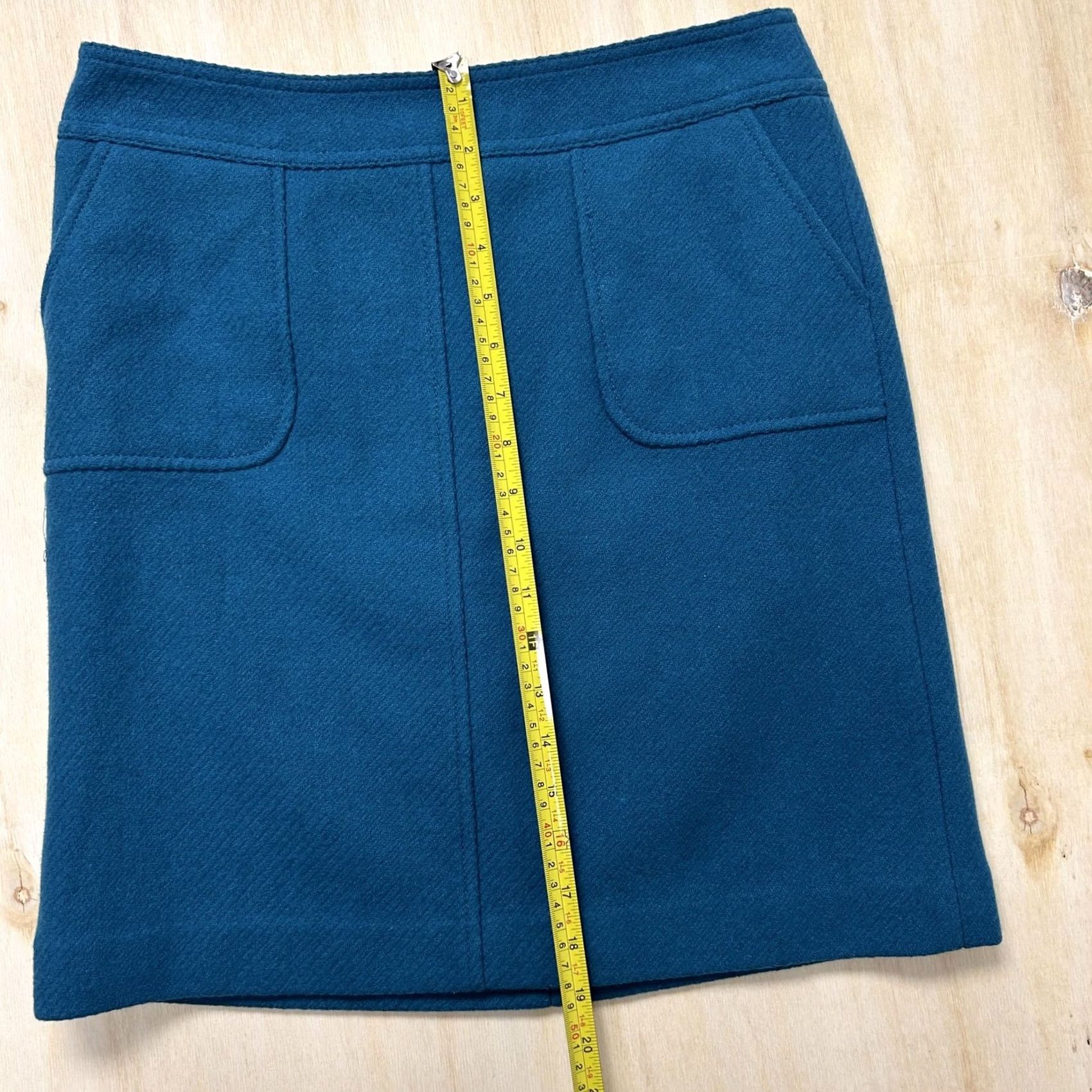 Talbots Talbots Skirt Womens 4P Blue Twill A-Line Short Lined Pockets Workwear Office Size 27" / US 4 / IT 40 - 4 Thumbnail