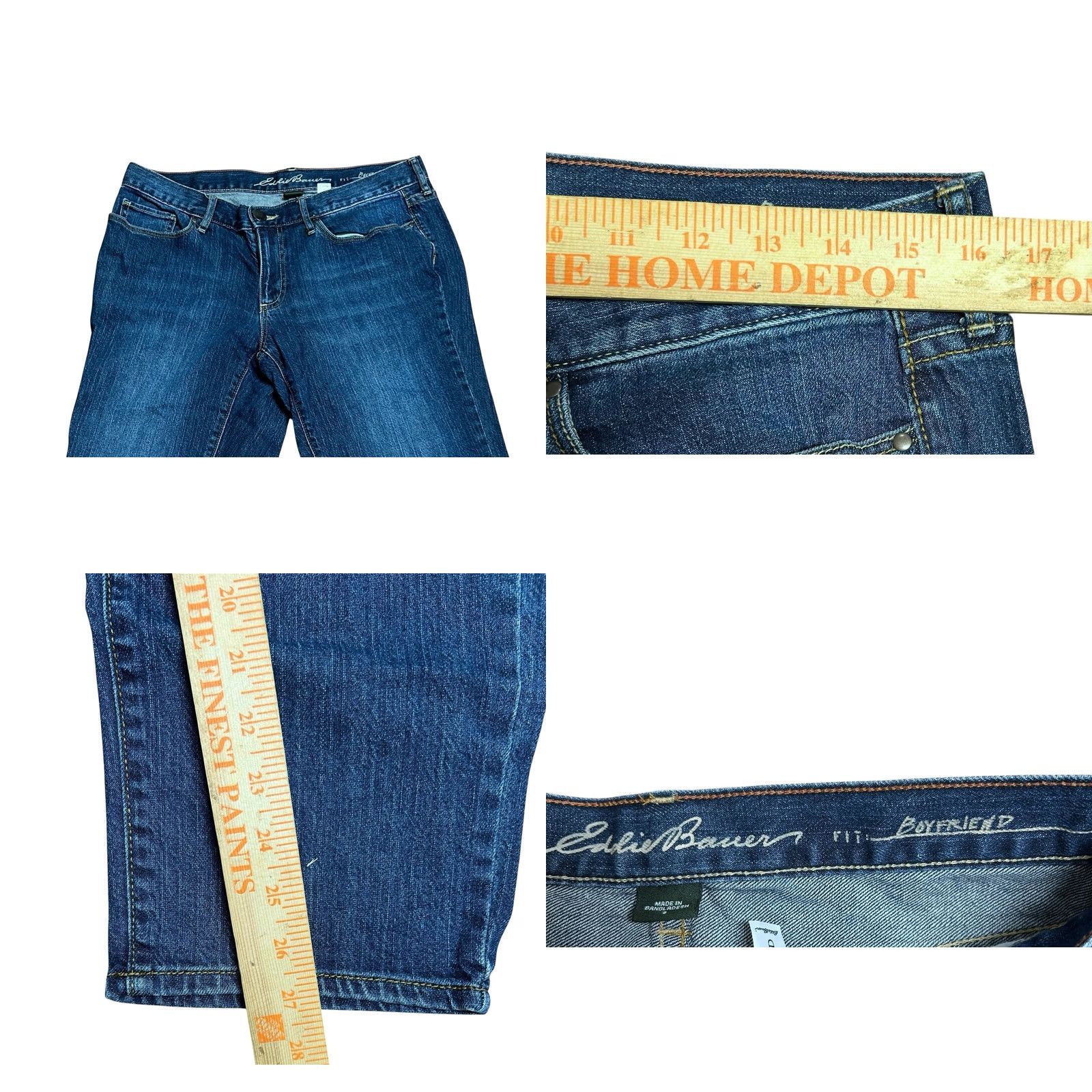 Eddie Bauer Eddie Bauer Jeans Women Sz 8 Blue Denim Curvy Stretch Casual Pants Straight Leg Jeans Regular Color Blue 5-Pocket Design Size 30" / US 8 / IT 44 - 8 Thumbnail