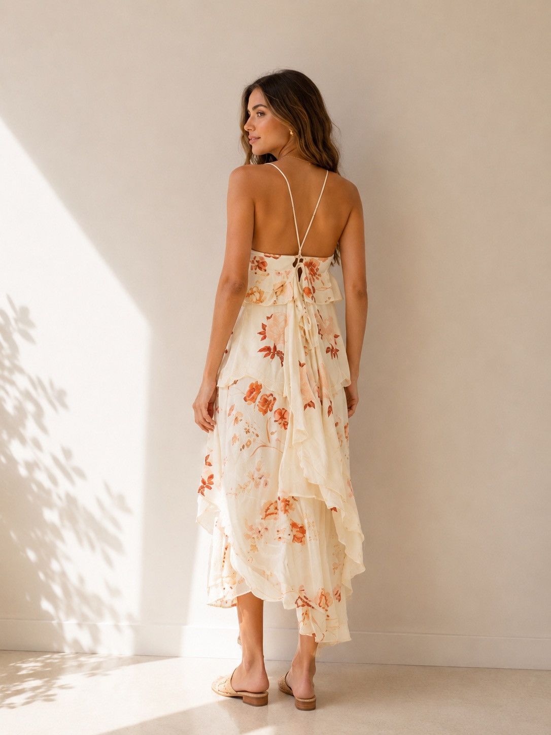 Free People 🎉LAST PIECE🎉Free People Audrey Maxi Dress in Copper & Rose Size M / US 6-8 / IT 42-44 - 2 Thumbnail