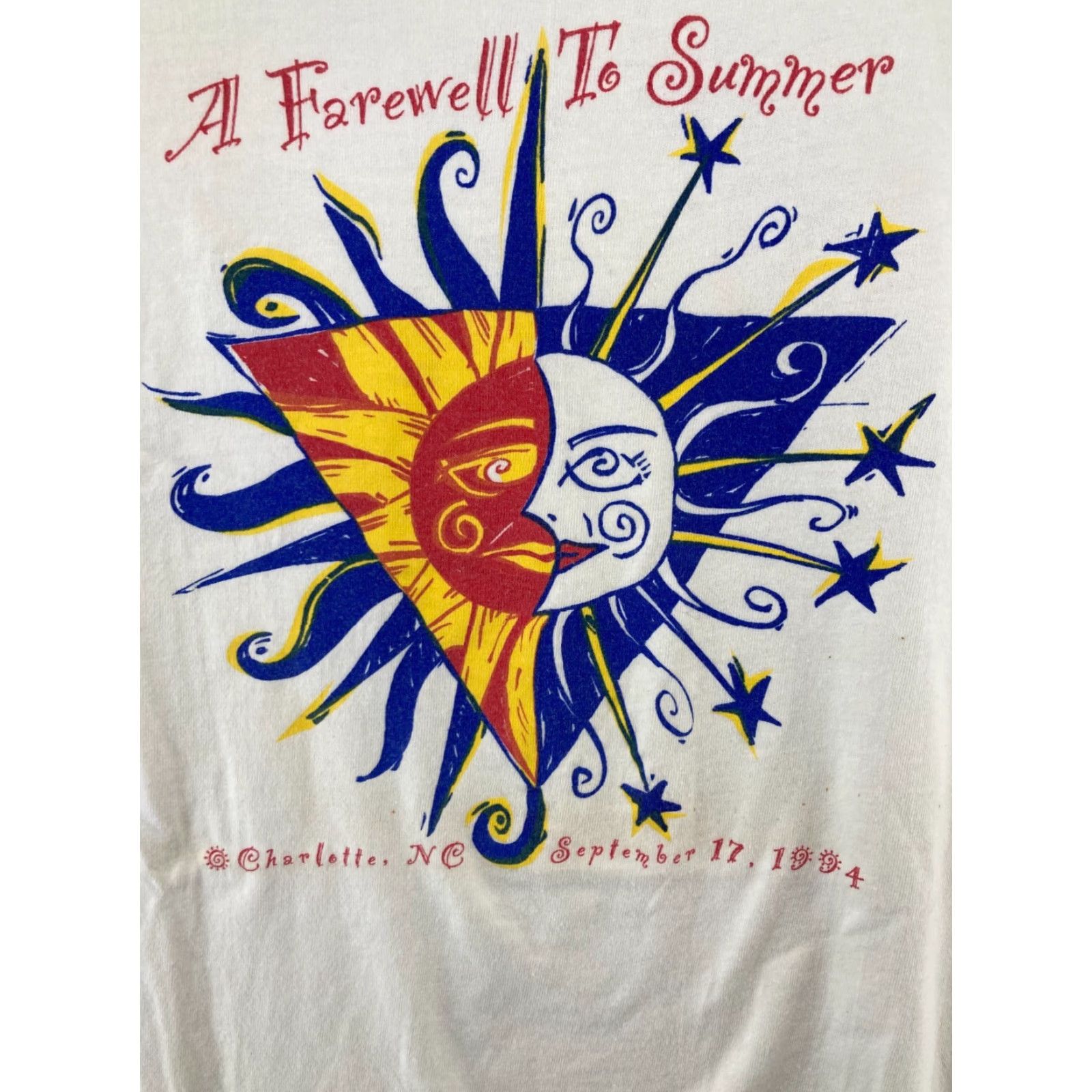 Vintage VINTAGE Hanes Beefy T Shirt XL White Moon USA Made Sun Celestial Men Graphic Print Cotton T-Shirt Mens XL White Moon USA Made Size US XL / EU 56 / 4 - 2 Thumbnail