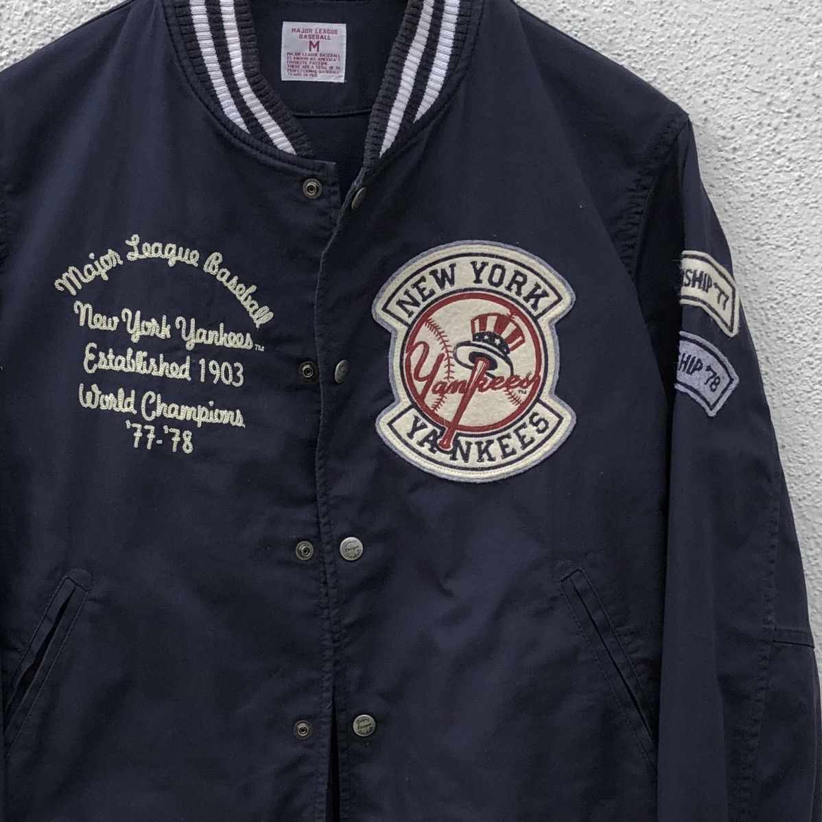 MLB New York Yankees Patch Logo Baseball Varsity Jacket Size US M / EU 48-50 / 2 - 8 Thumbnail