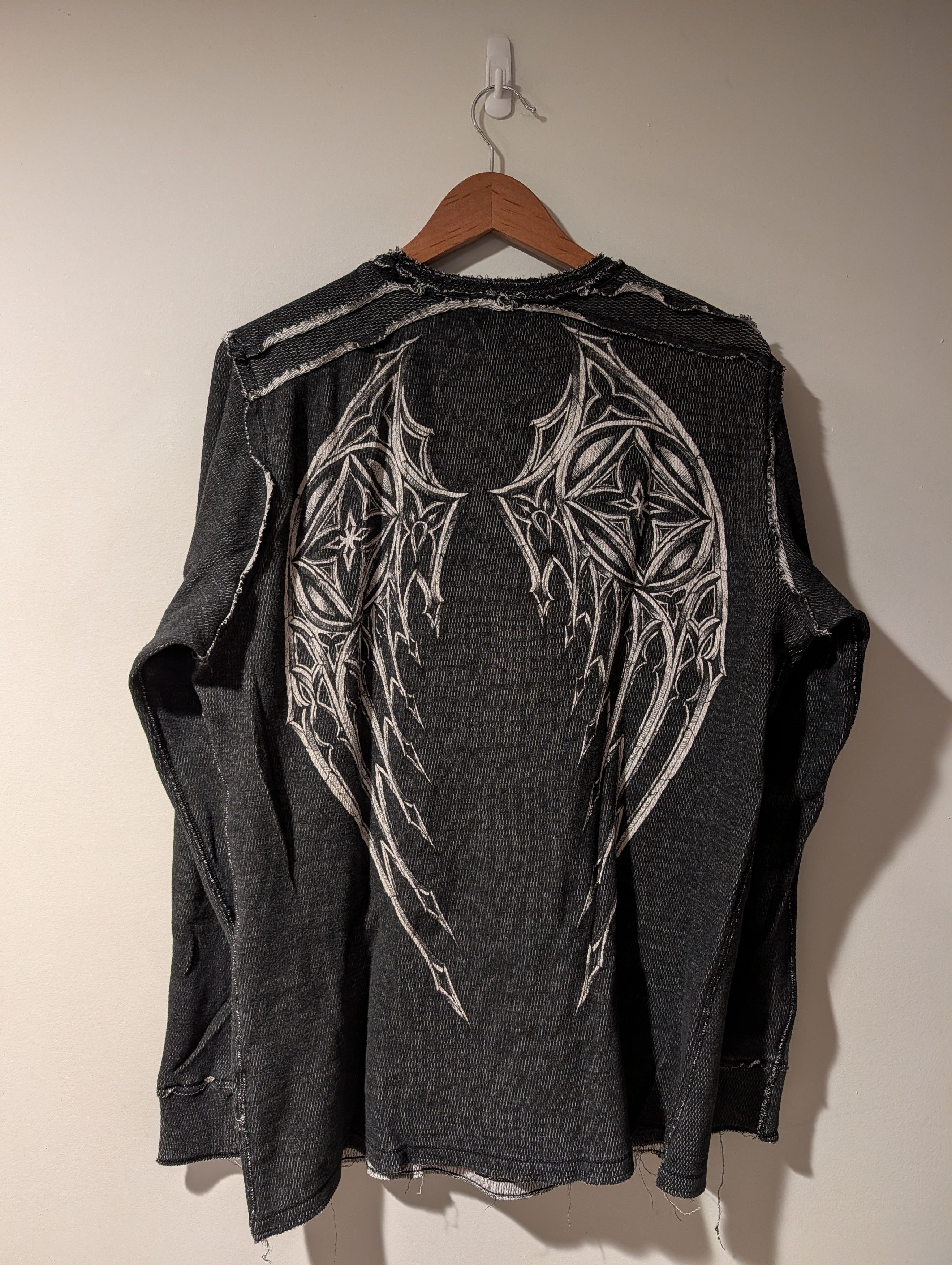 Affliction Affliction Thermal Long Sleeve Shirt Reversible Cross Wings Size US XL / EU 56 / 4 - 6 Thumbnail