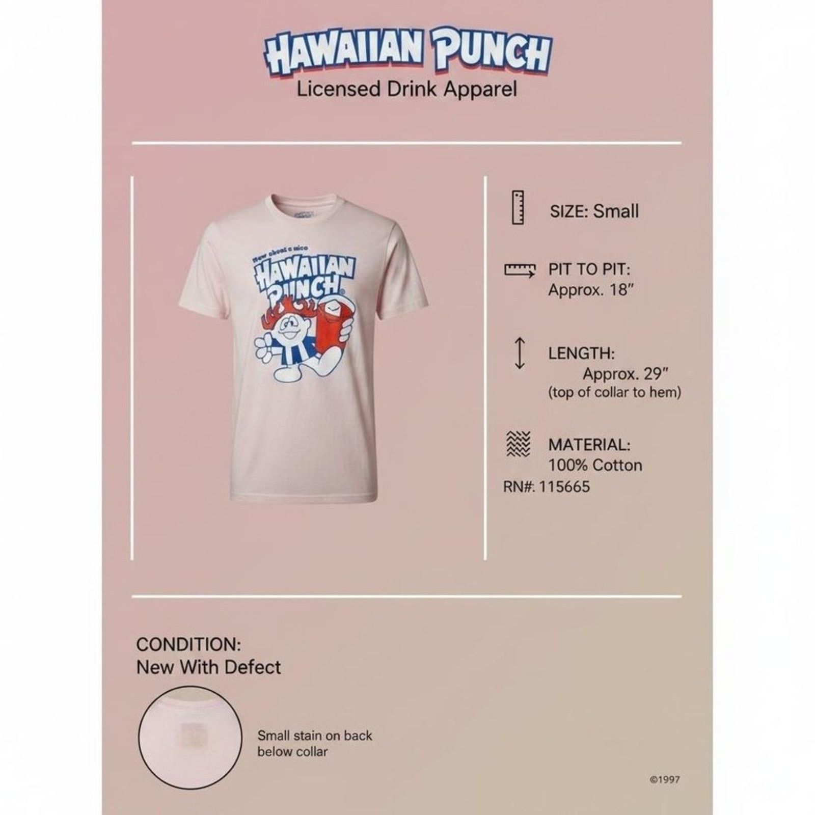Other Hawaiian Punch Mascot Graphic Tee Size S Vintage Drink Size US S / EU 44-46 / 1 - 2 Thumbnail