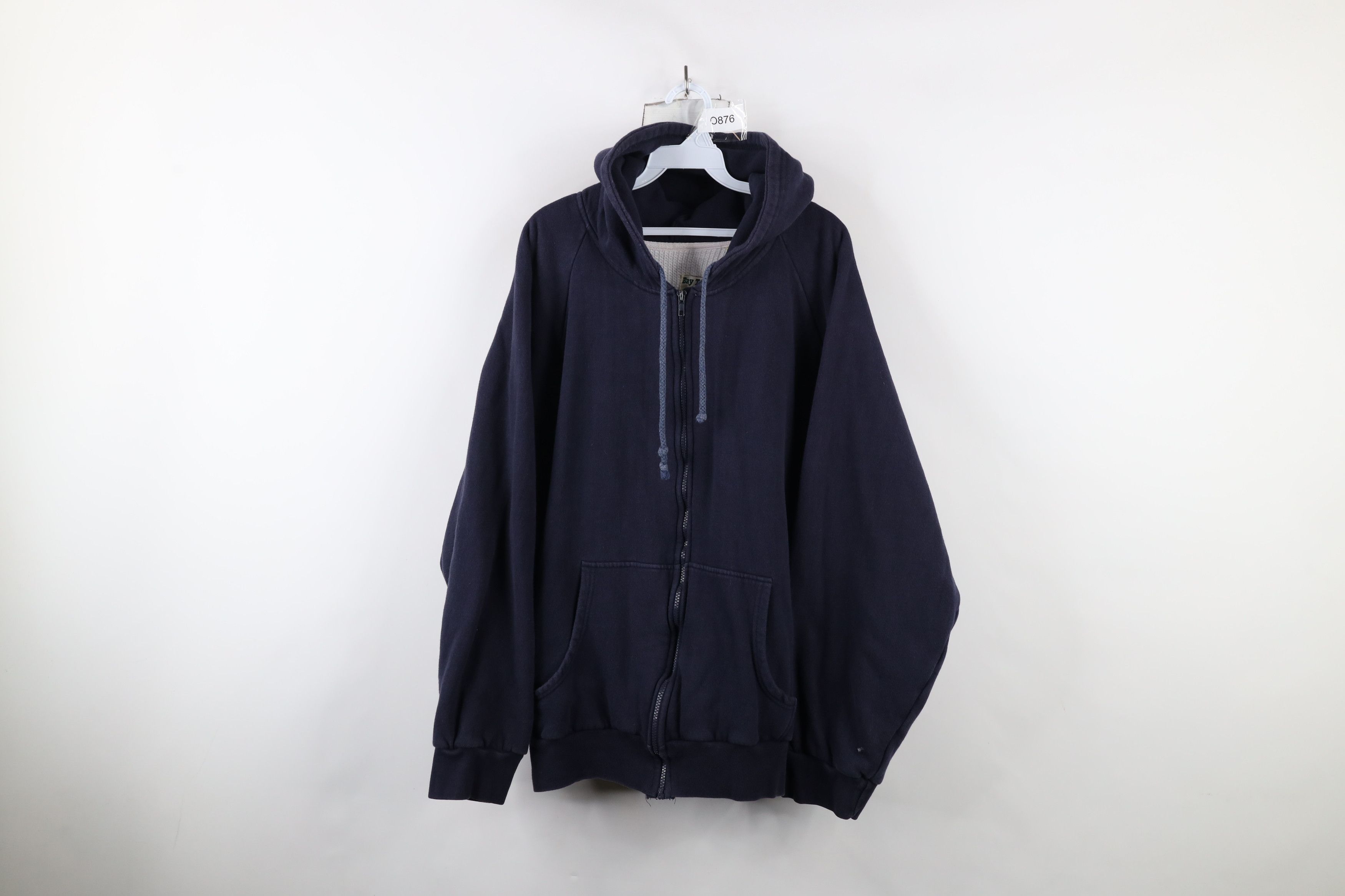 Vintage Vintage 90s Streetwear Wall Thermal Lined Full Zip Hoodie Size US XXL / EU 58 / 5 - 1 Thumbnail