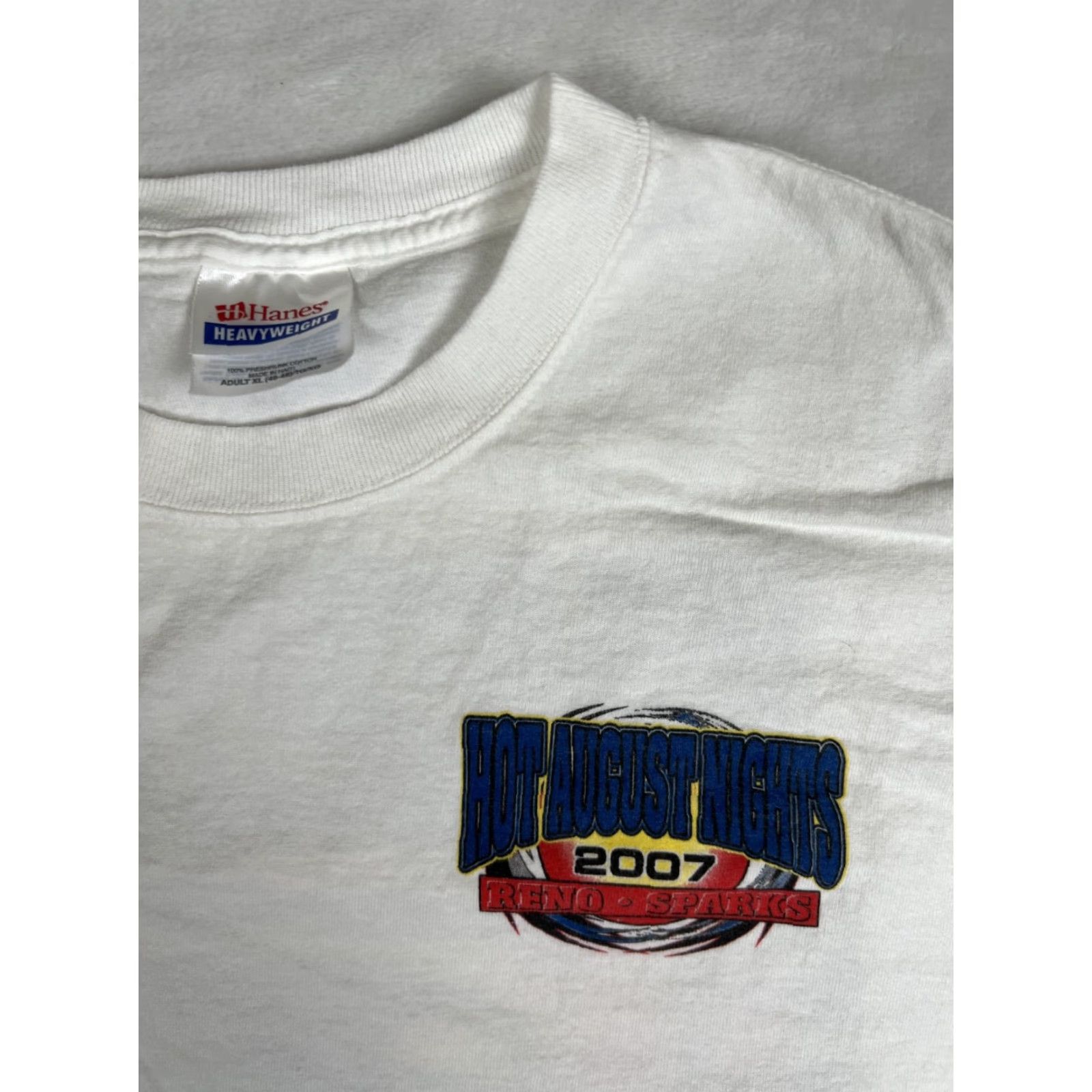 Port & Company VINTAGE Port & Company Shirt Mens XL White 2007 Hot August Nights Reno Sparks Classic Car Tee Size US XL / EU 56 / 4 - 3 Thumbnail