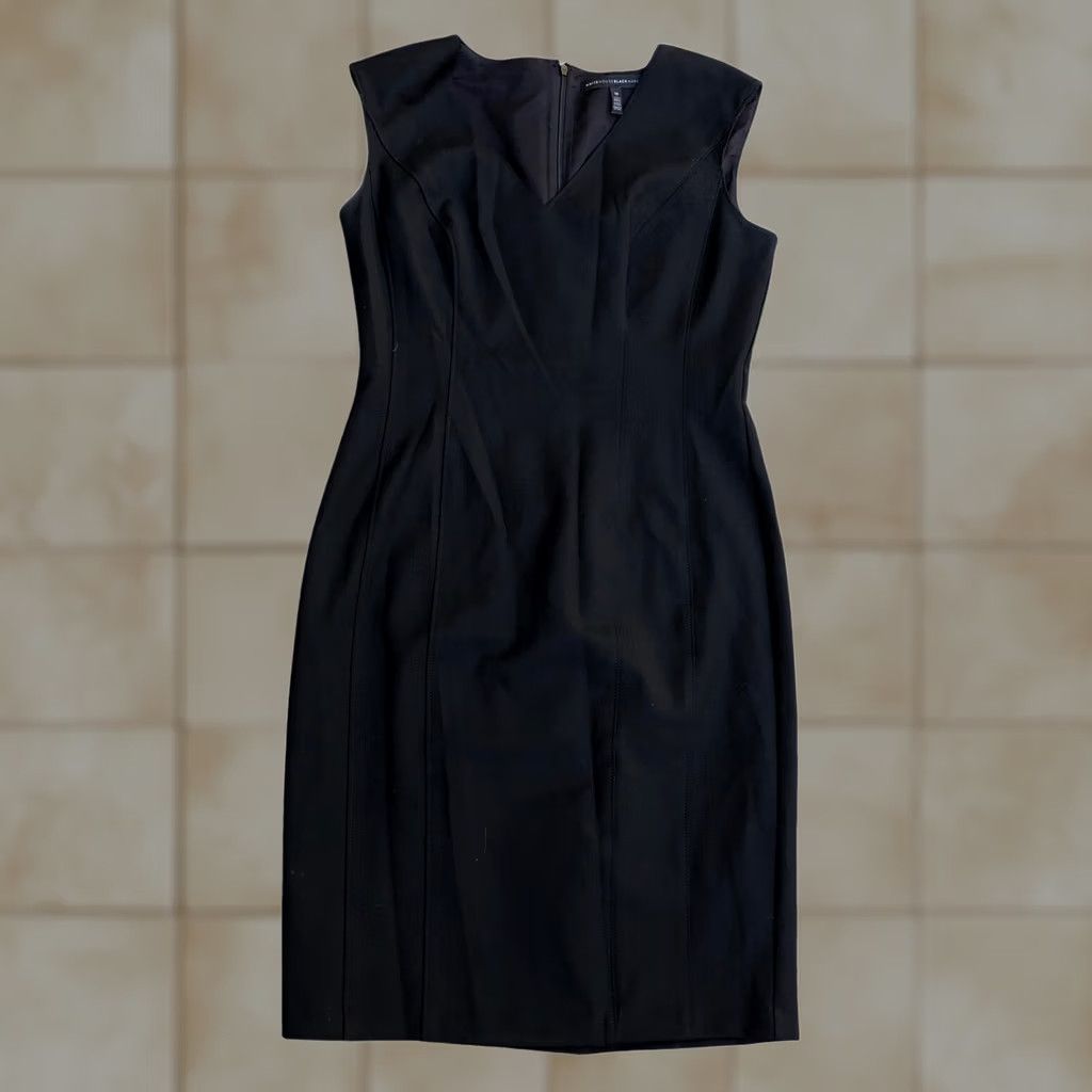 White House Black Market WHITE House Black Market Black Dress Women's 10 Sleeveless Knee Length Pencil Dress Size L / US 10 / IT 46 - 1 Thumbnail