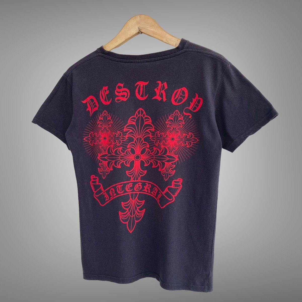 Japanese Brand Japanese "Destroy Integral" Chrome Heart Style Tee Size US M / EU 48-50 / 2 - 3 Thumbnail