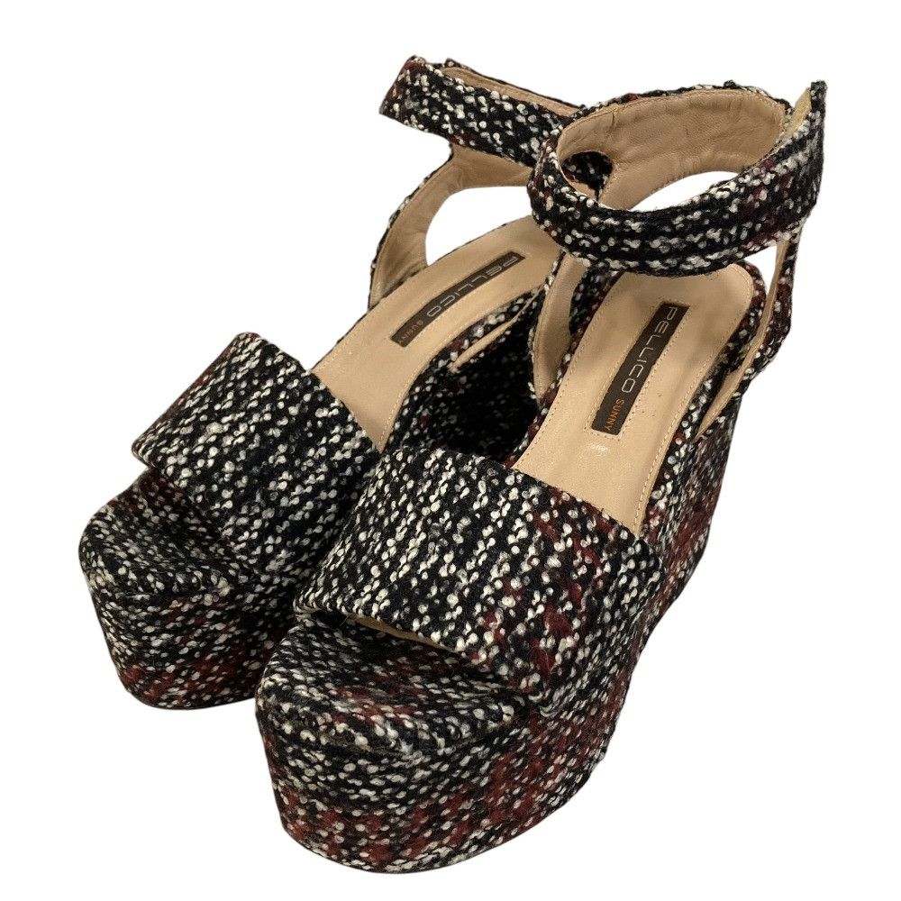 Other Other Pellico Sunny Tweed Platform Wedge Sandals Textile Shoes DUTY FREE for USA Size ONE SIZE - 1 Thumbnail