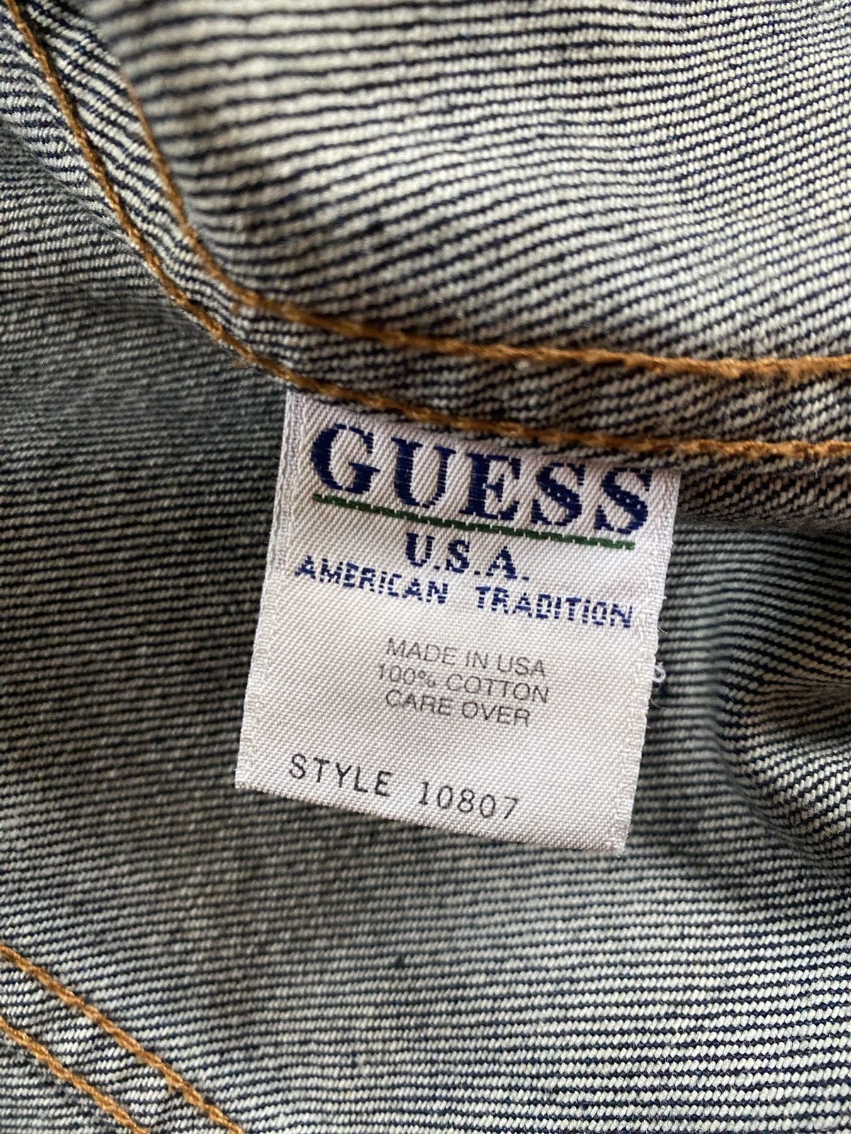 Guess × Vintage Vintage 80’s Guess Dark Blue Denim Jean Jacket Size US S / EU 44-46 / 1 - 9 Thumbnail