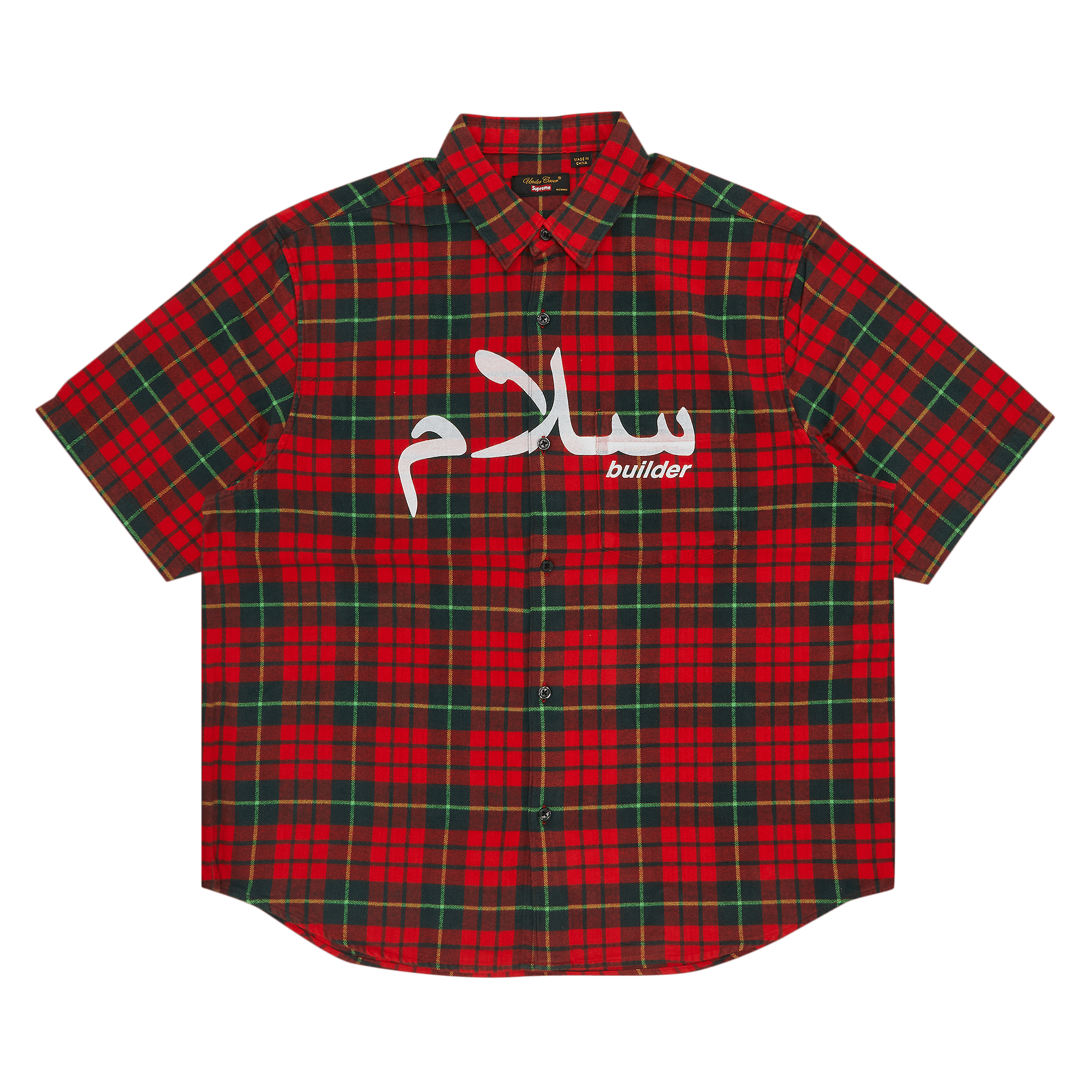 Pre-owned Supreme X Undercover Short-sleeve Flannel Shirt Red Plaid