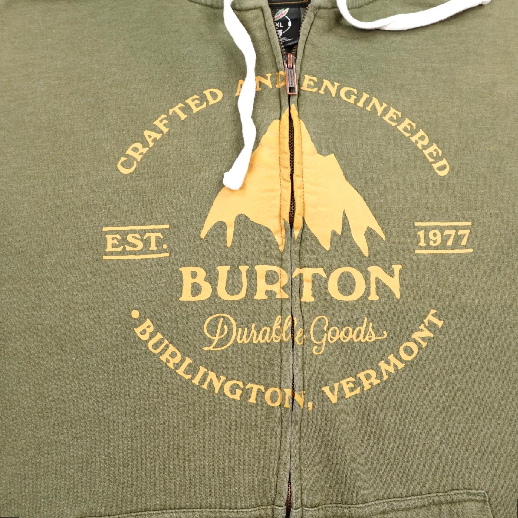 Burton VINTAGE Burton Hoodie Mens XL Green Full Zip Sweatshirt Snowboarding Outdoor Graphic Print Size US XL / EU 56 / 4 - 2 Thumbnail