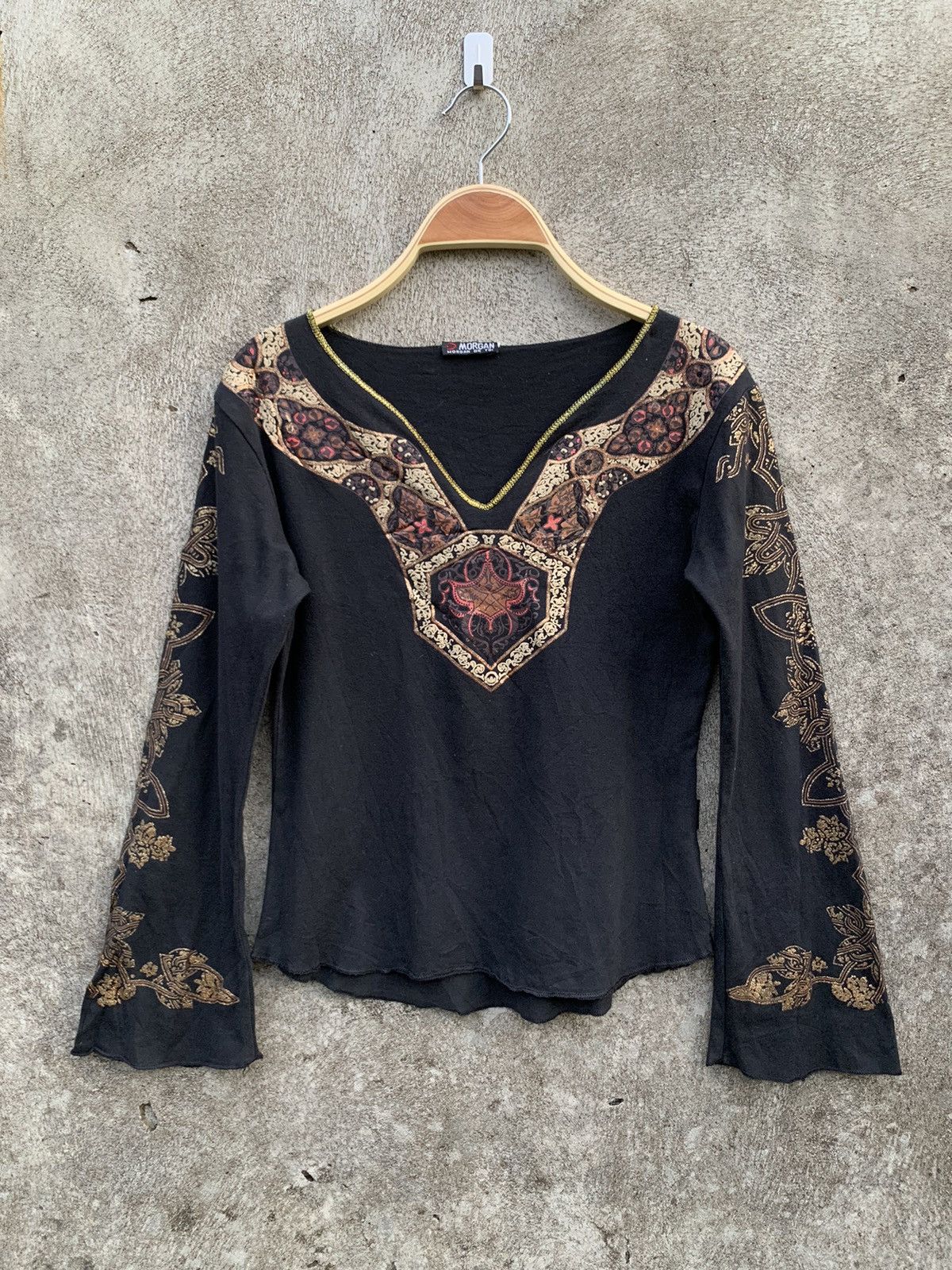 Japanese Brand Morgan de toi gothic tribal flared sleeve Size XS / US 0-2 / IT 36-38 - 1 Thumbnail