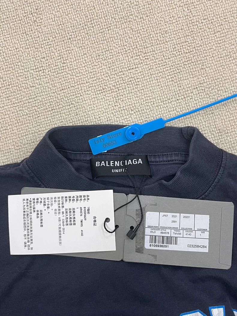 Balenciaga Balenciaga Wheat Spike Needle Thread Logo Chest Printed Lo Size XS / US 0-2 / IT 36-38 - 5 Thumbnail