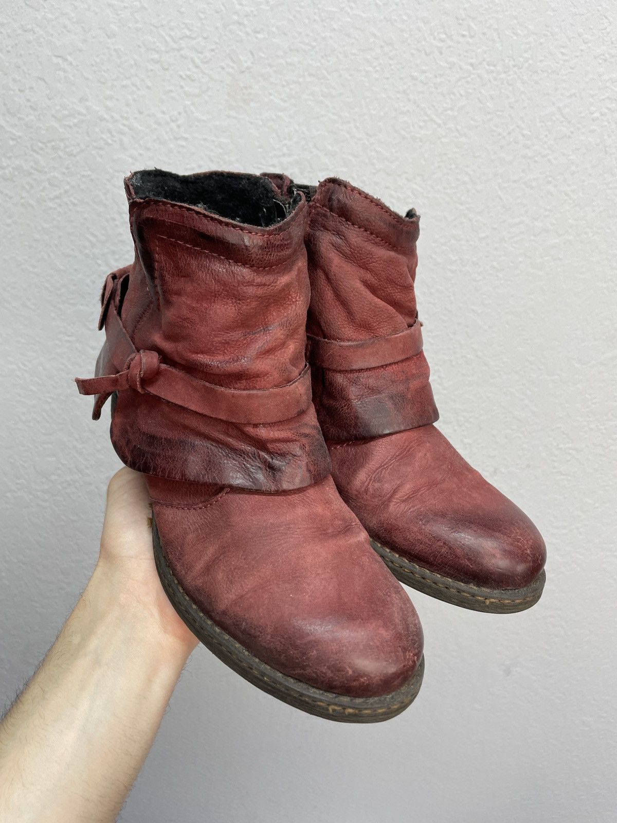 A.S.98 Vintage Italian AS 98 Rick Owens Style Leather Biker Boots Size US 7 / IT 37 - 2 Thumbnail