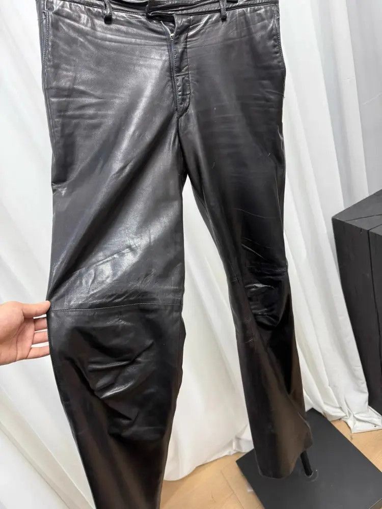 Dries Van Noten Sz 48 Dries Van Noten Leather Denim-2507 Size US 32 / EU 48 - 1 Thumbnail