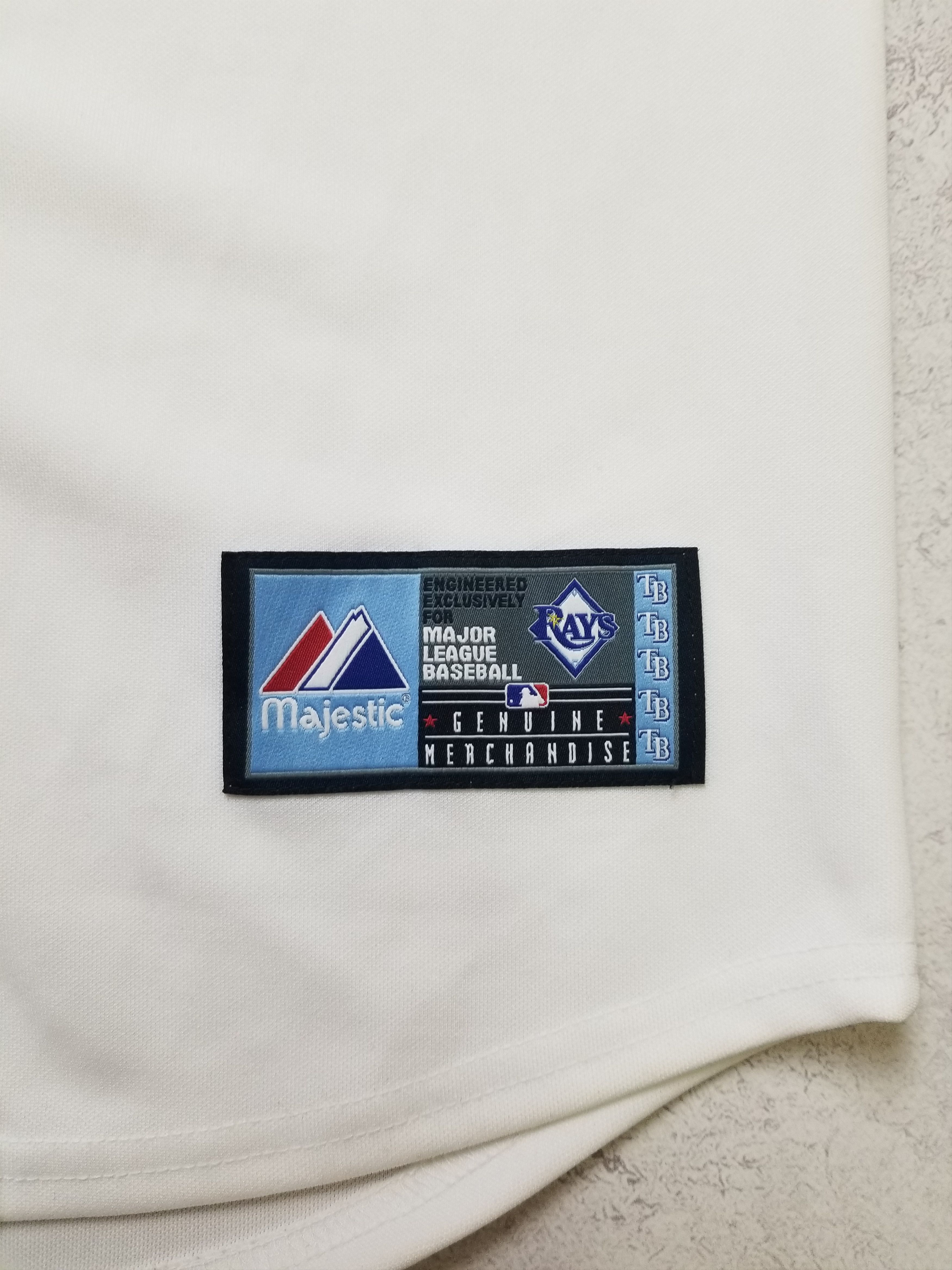 Majestic Vintage Men's Majestic MLB Tampa Bay Rays Embroidered Jersey Size US S / EU 44-46 / 1 - 7 Thumbnail