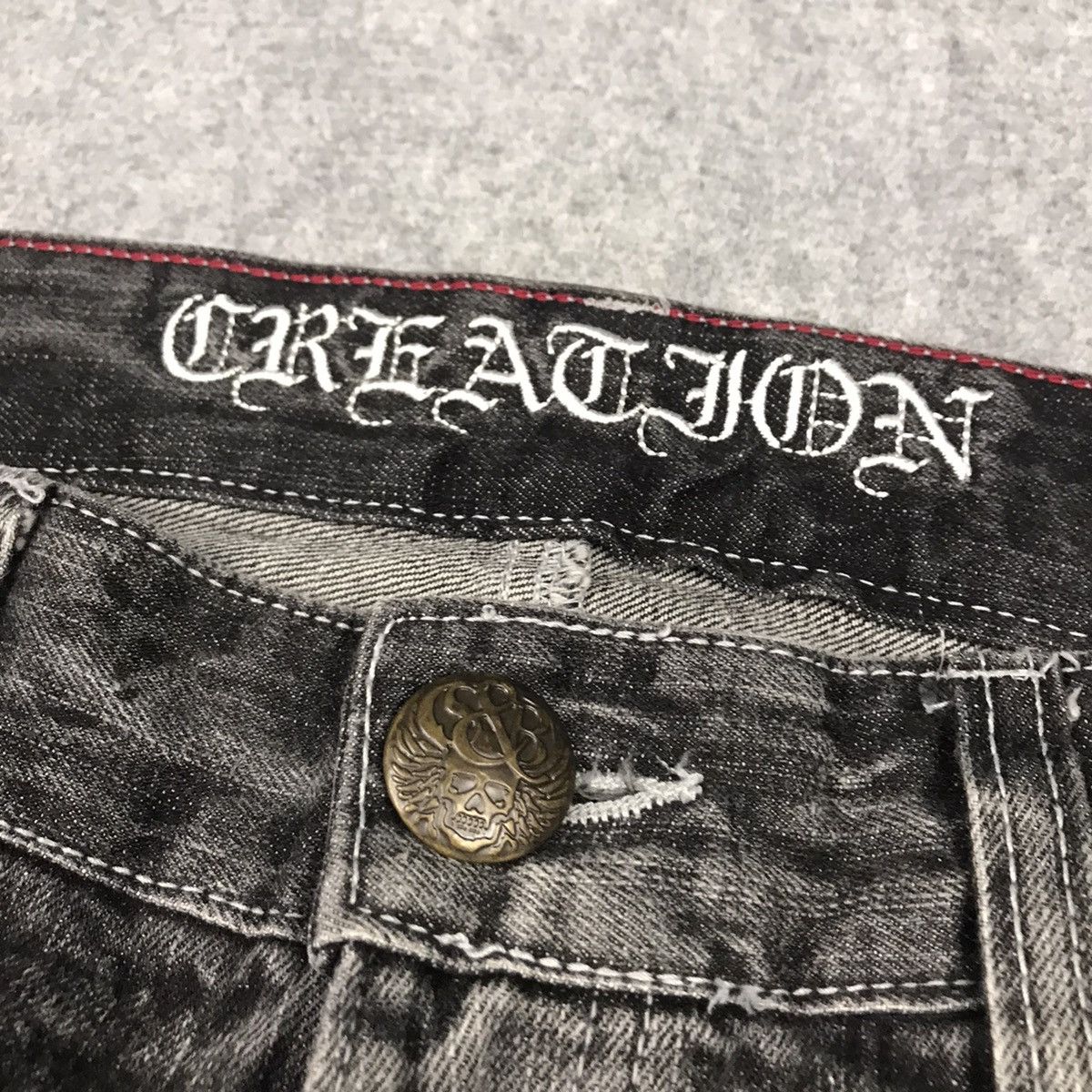 Japanese Brand BLACK FADED DENIM BELUXE CREATE BAGGY DENIM PANTS 136 Size US 32 / EU 48 - 7 Thumbnail