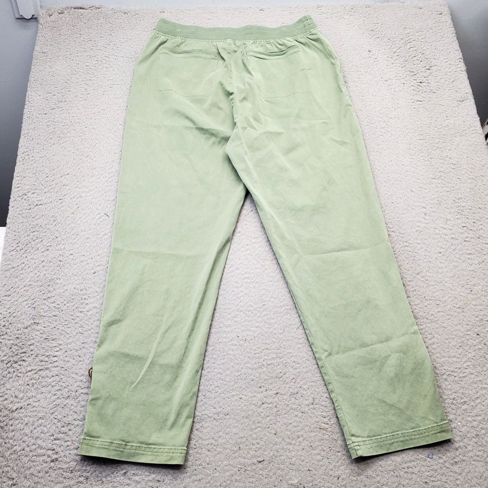 Soft Surroundings Soft Surroundings Pull On Pants Womens M Green Straight Leg Elastic Waist Pockets Shirt? Size 32" / US 10 / IT 46 - 2 Thumbnail