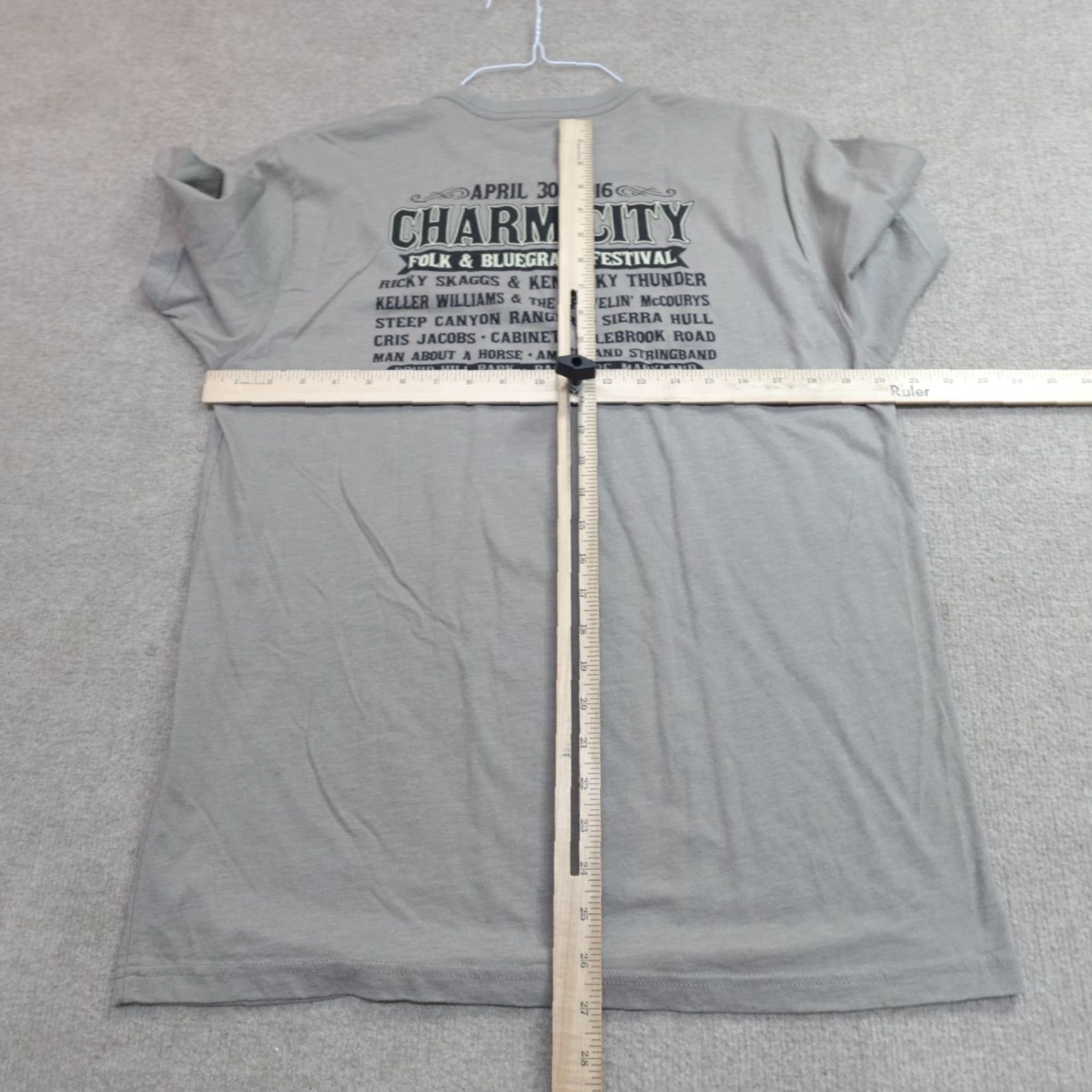 Doublet VINTAGE Baltimore Bluegrass Festival T-shirt L Gray Double-Sided 2016 Ricky Skaggs Men Short Sleeve Crew Neck Cotton Jersey Graphic Print Shirt Size US L / EU 52-54 / 3 - 5 Thumbnail