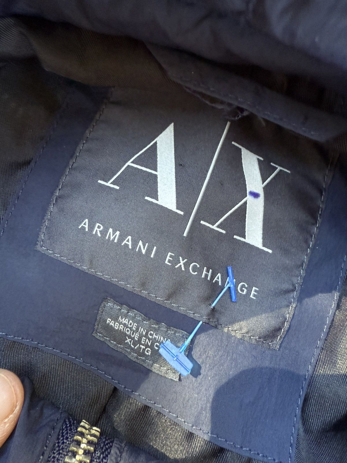 Armani Exchange Vintage Y2K Armani Exchange Puffer bomber jacket navy blue Size US XL / EU 56 / 4 - 4 Thumbnail