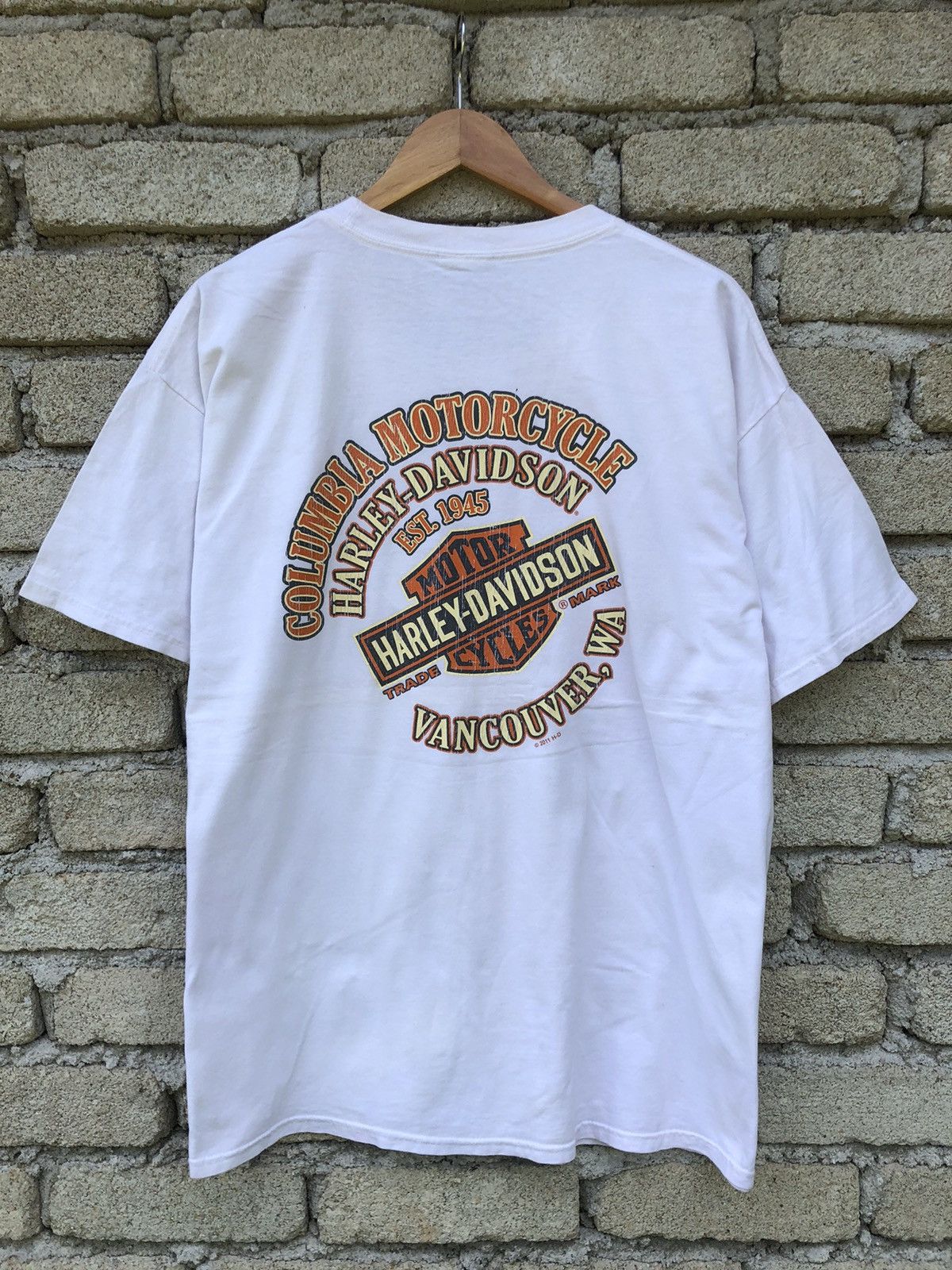 Harley Davidson Vintage Y2K Columbia Motorcycle Harley Davidson lTee Size US XL / EU 56 / 4 - 1 Thumbnail