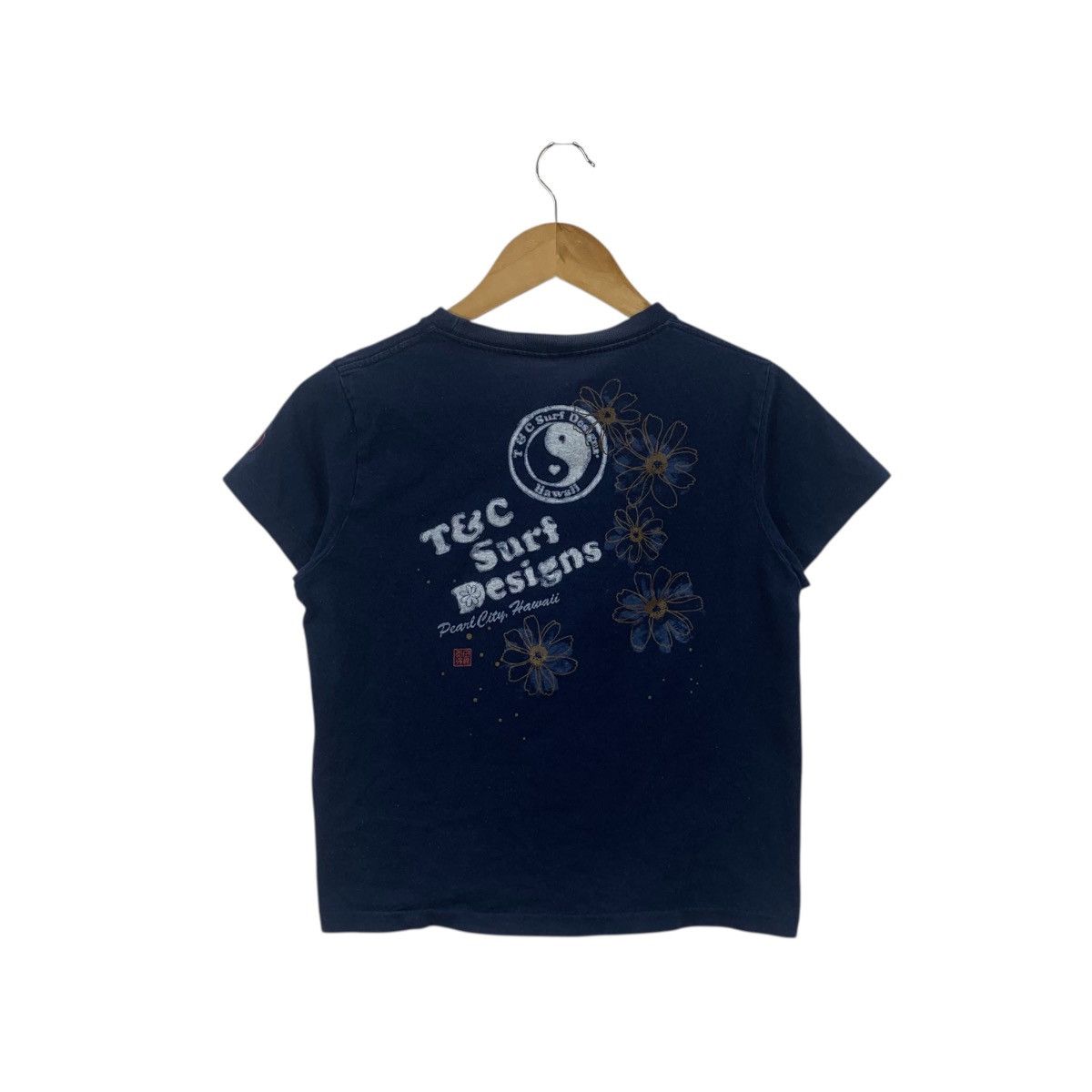 Vintage Vintage TOWN COUNTRY T&C Surf Design Floral Tee Shirt Top Size M / US 6-8 / IT 42-44 - 6 Thumbnail