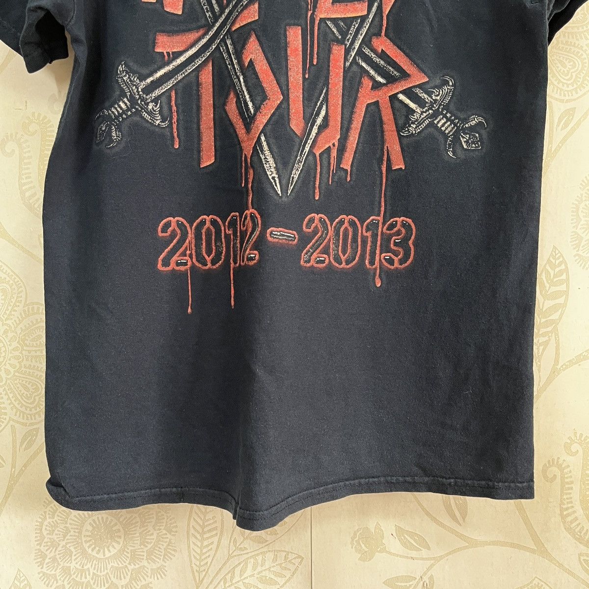 Slayer × Vintage Slayer World Tour 2012-2013 Full Printed Rock TShirt Size US M / EU 48-50 / 2 - 11 Thumbnail