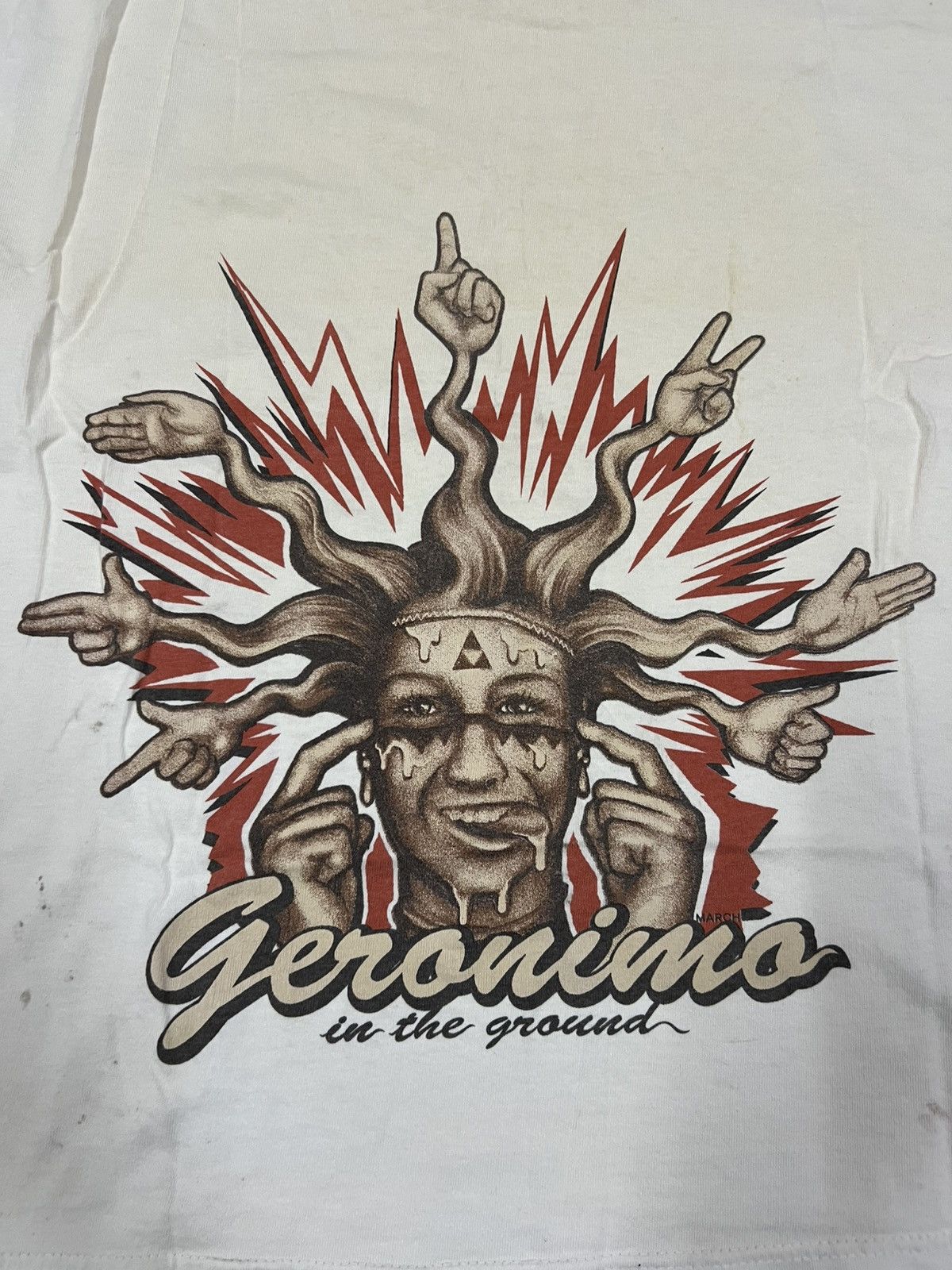 Vintage Geronimo In The Ground Sun Faded Vintage T-shirt Size US M / EU 48-50 / 2 - 1 Thumbnail