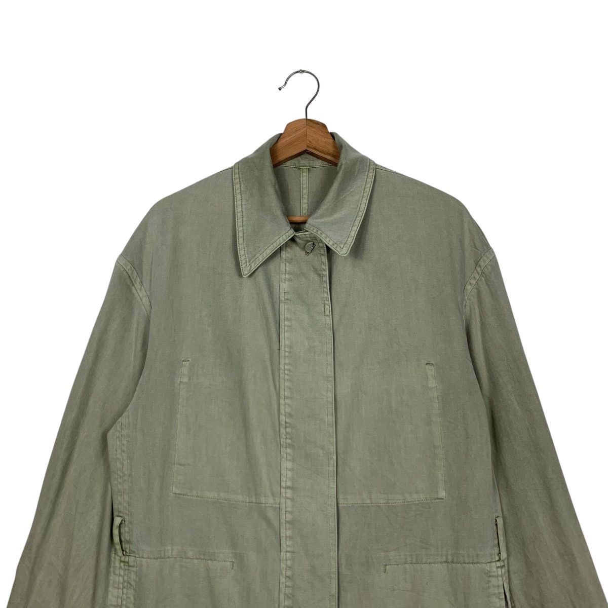 Lemaire × Uniqlo Uniqlo X LEMAIRE Faded Green Long Coat Jacket #2729-C123 Size US L / EU 52-54 / 3 - 2 Thumbnail