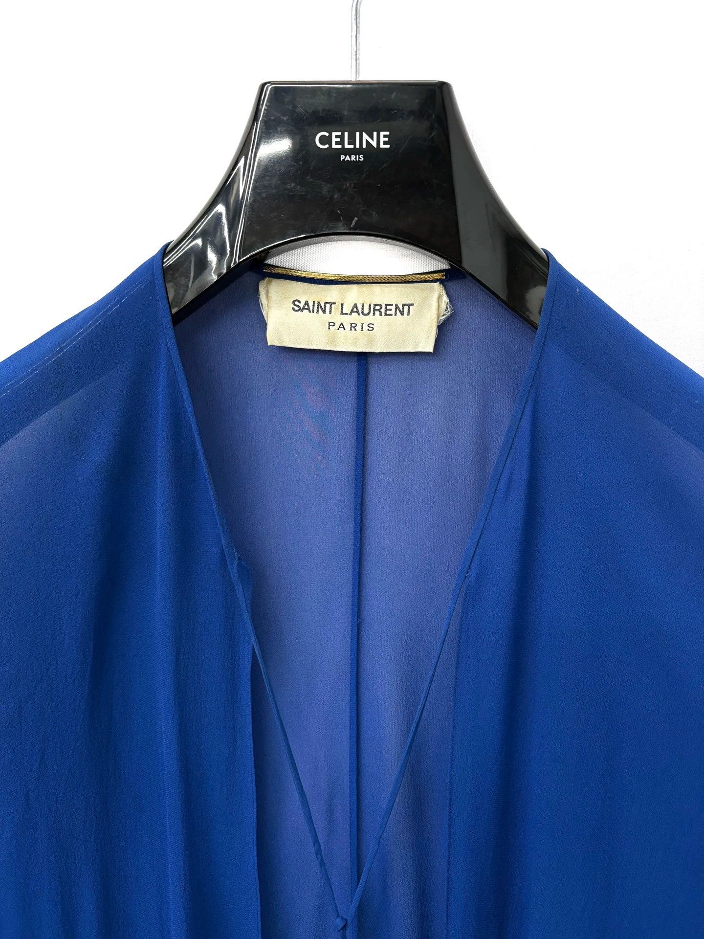 Yves Saint Laurent YSL Hedi SS13 Runway Look64 Silk Chiffon Cape Size ONE SIZE - 3 Thumbnail