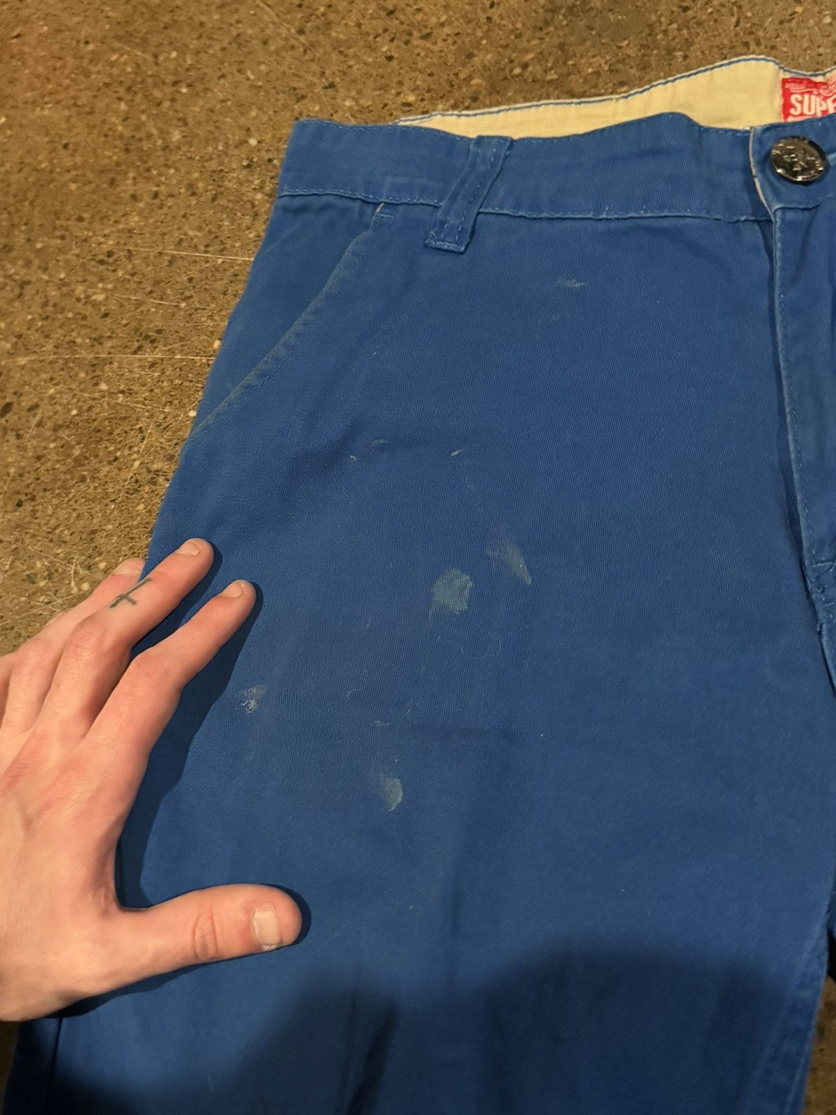 Superdry Superdry japan blue cotton twill shorts thrashed and faded Size US 32 / EU 48 - 3 Thumbnail
