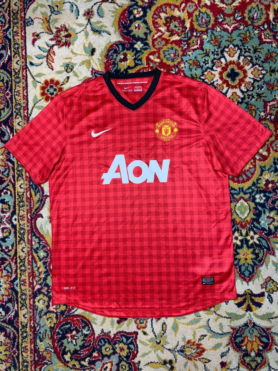 Adidas MANCHESTER UNITED 2012 2013 HOME FOOTBALL SHIRT JERSEY Size US XL / EU 56 / 4 - 1 Thumbnail