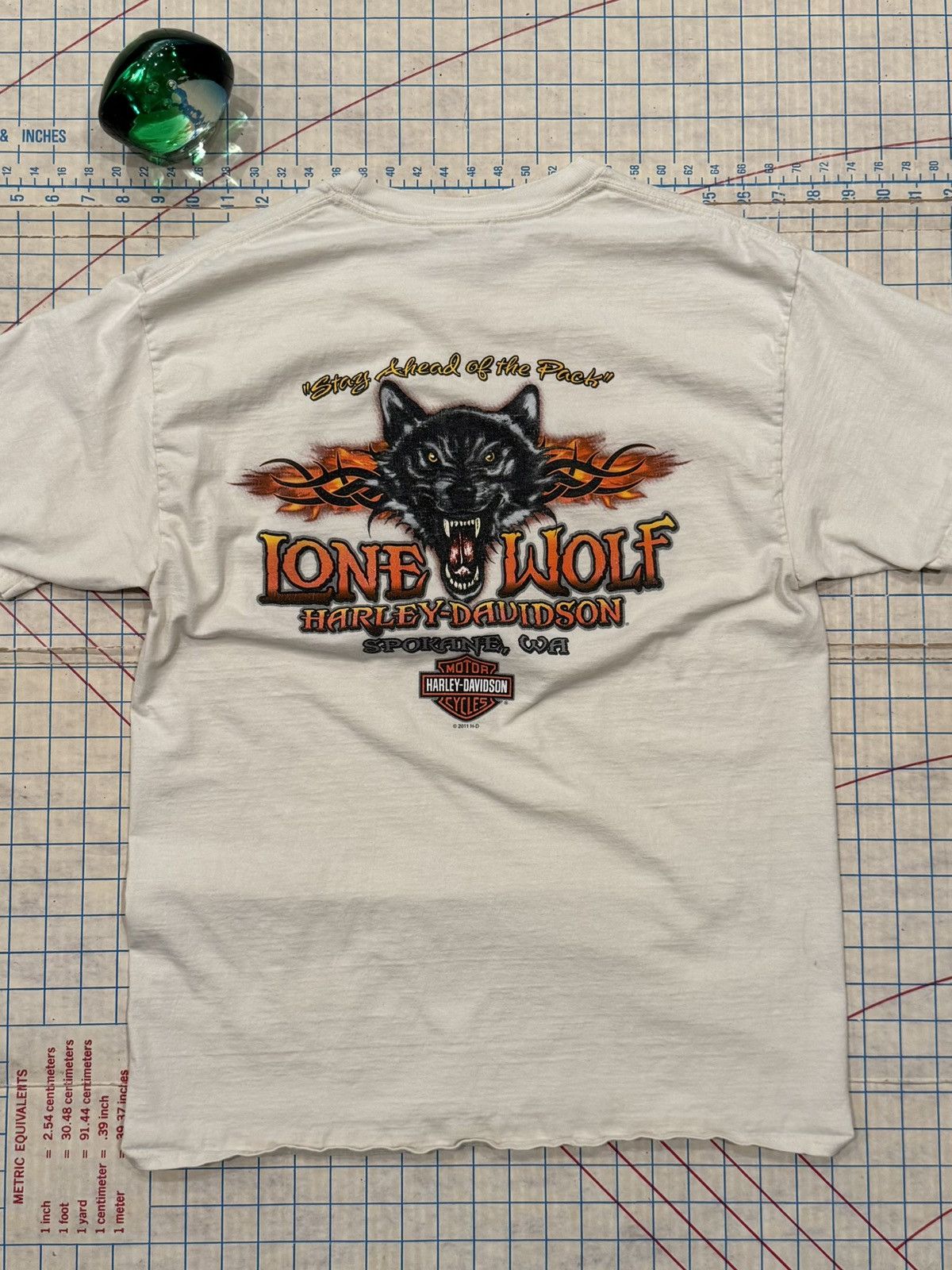 Harley Davidson Harley Davidson Lone Wolf Graphic Tee Used White Size Large Size US L / EU 52-54 / 3 - 2 Thumbnail