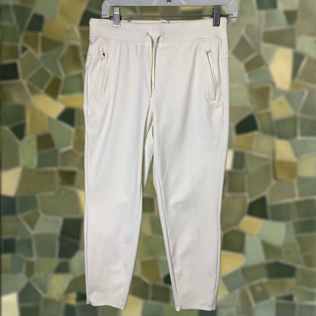 Vintage Yogalicious Lux Avenue Jogger Women S White Drawstring Activewear Size 28" / US 6 / IT 42 - 1 Thumbnail