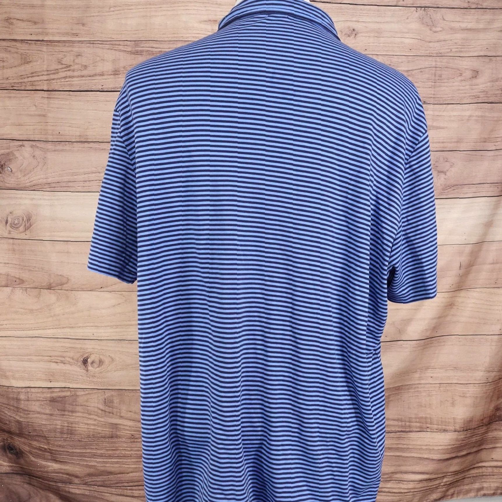 Polo Ralph Lauren Polo Ralph Lauren Polo Shirt Mens XL Blue Stripe Classic Fit Soft Touch Cotton Shirt Size US XL / EU 56 / 4 - 4 Thumbnail