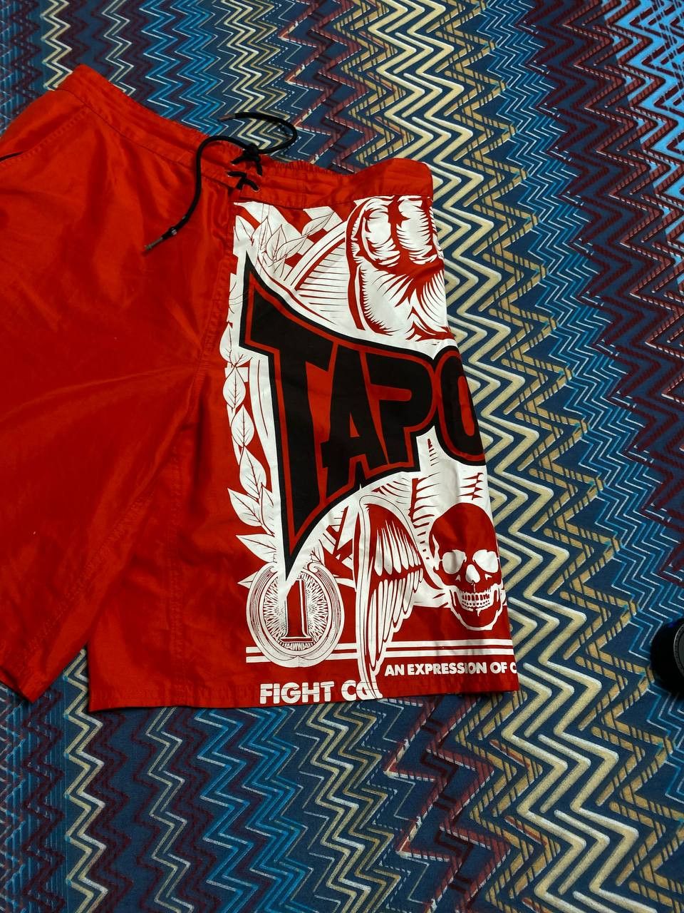 Tapout Crazy Y2K Affliction Style Grunge Skater Wings Skull Shorts Size US 36 / EU 52 - 7 Thumbnail