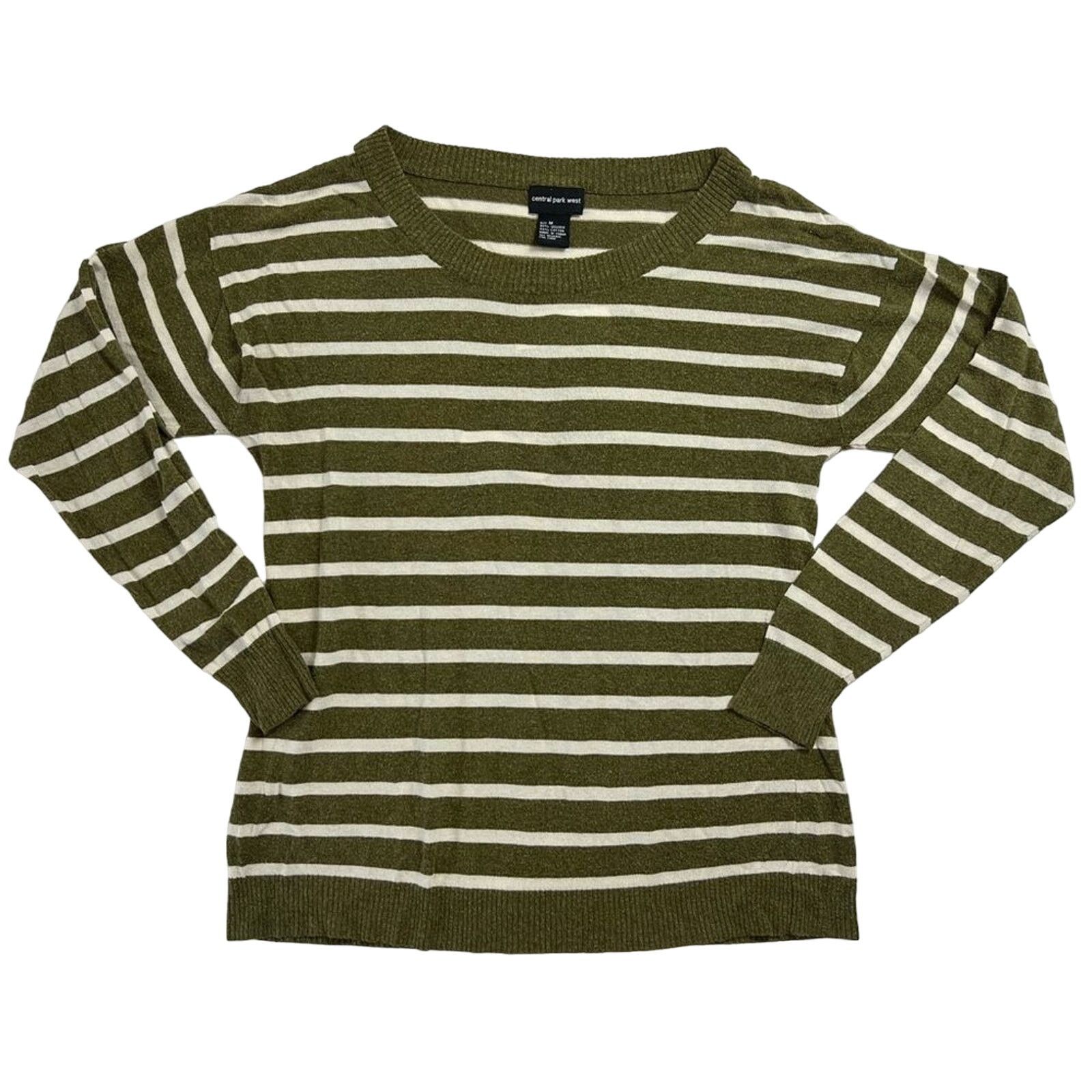 Central Park West Central Park West Women's Medium Striped Green Sweater Size M / US 6-8 / IT 42-44 - 1 Thumbnail