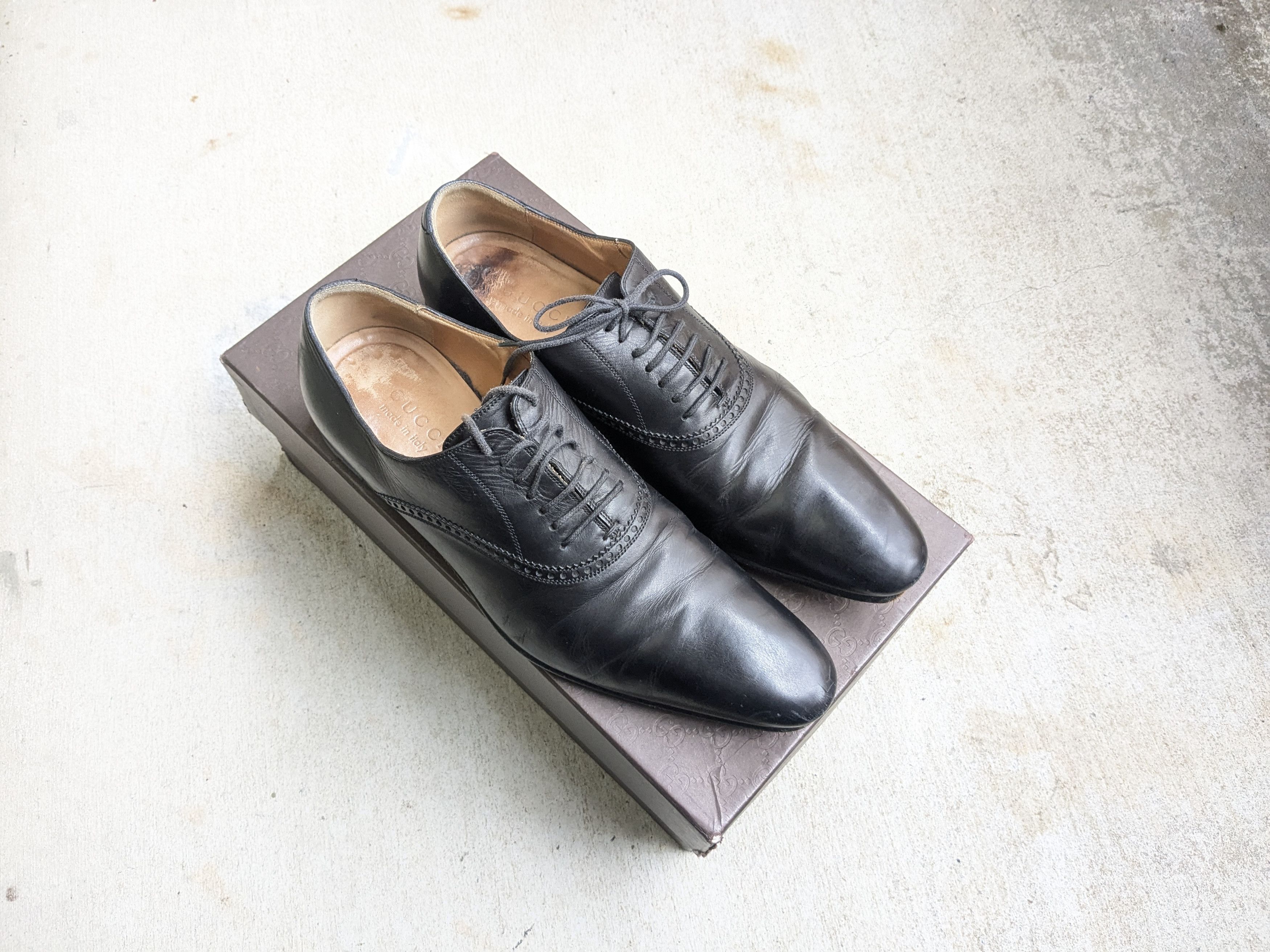 Gucci Gucci Oxfords Brogues Black 10 Lace Up Italy Size US 10 / EU 43 - 1 Thumbnail