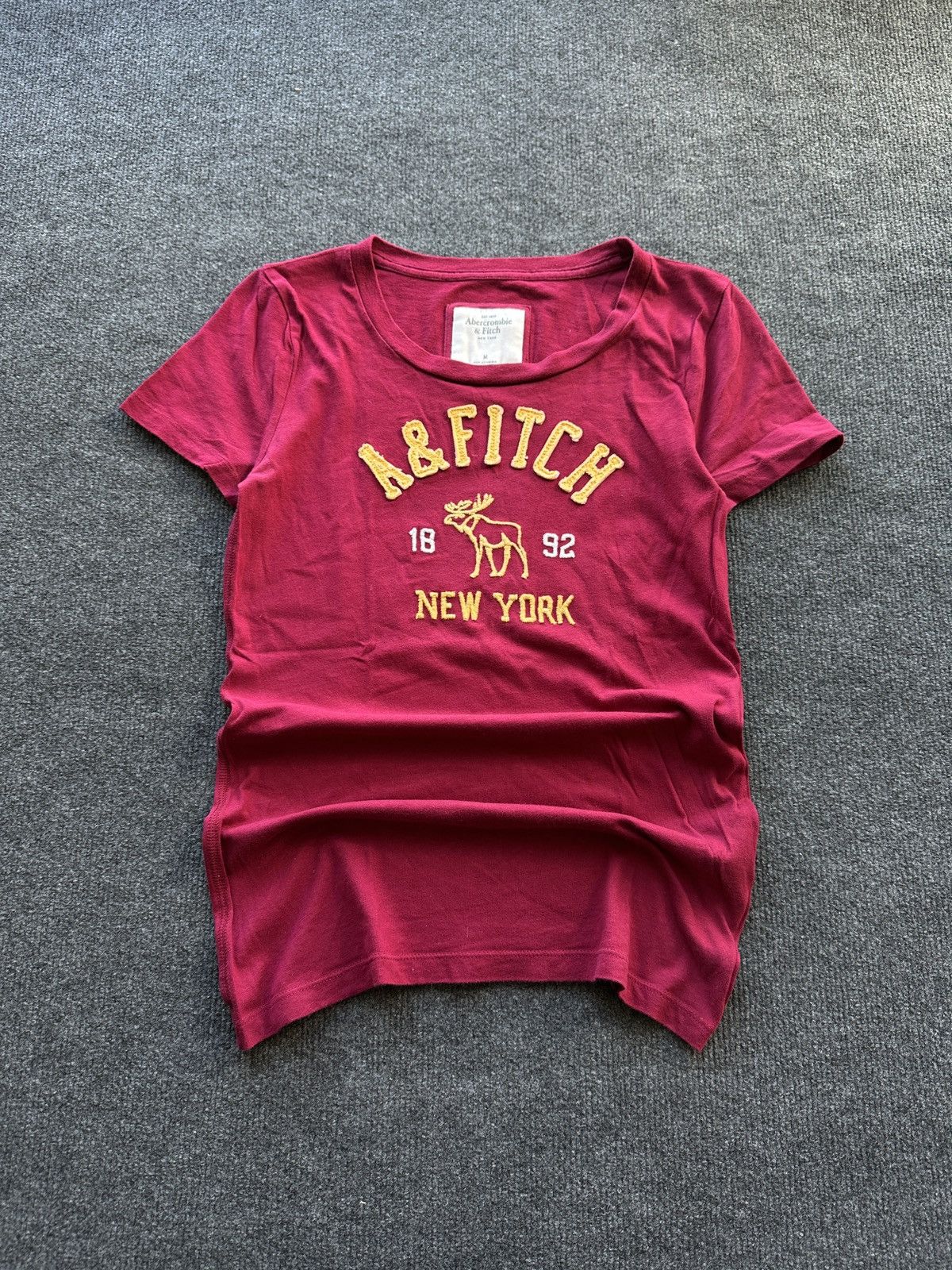 Abercrombie & Fitch 🚨 ABERCROMBIE & FITCH WMN Y2K VNTG V NECK BIG LOGO BABY DOLL Size M / US 6-8 / IT 42-44 - 1 Thumbnail