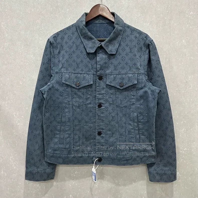 Louis Vuitton Louis Vuitton Blue print full print denim jacket Size US M / EU 48-50 / 2 - 1 Thumbnail