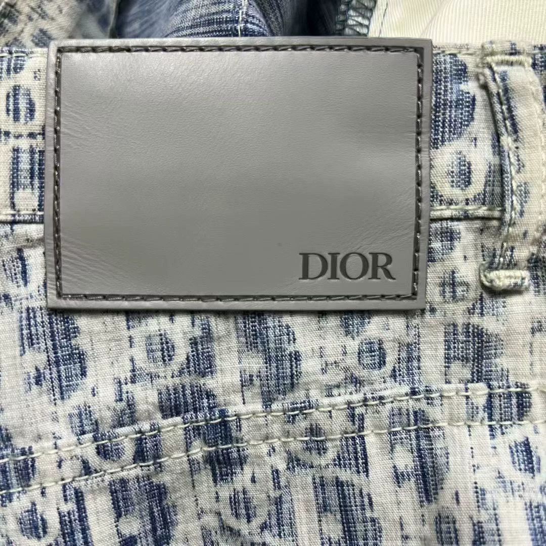 Dior dior blue printed slim-fit jeans Size US 29 - 5 Thumbnail